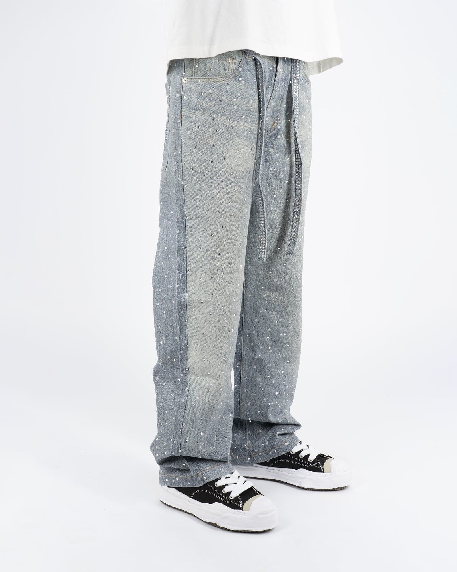 SS25|RHINESTONE BAGGIE DENIM