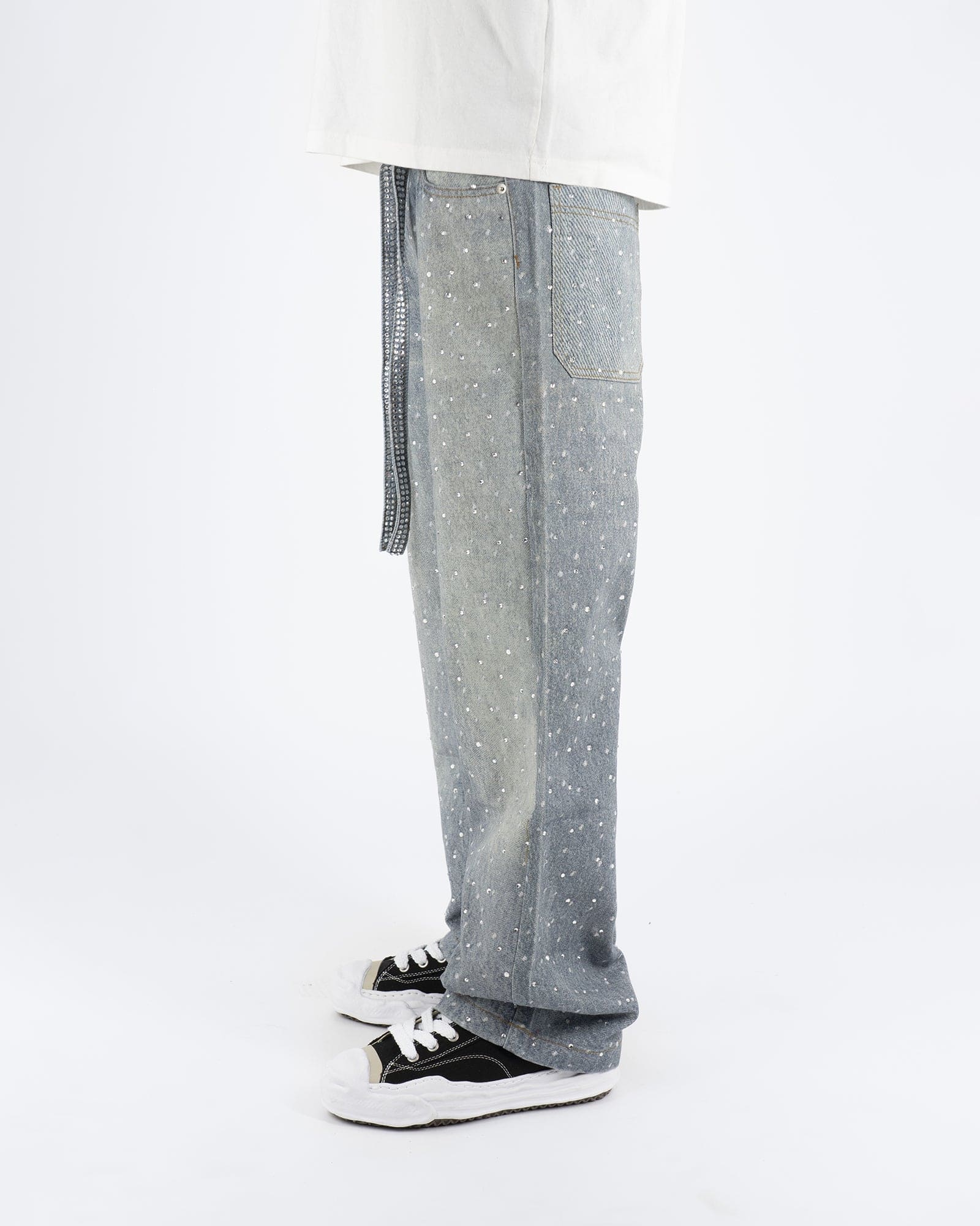 SS25|RHINESTONE BAGGIE DENIM