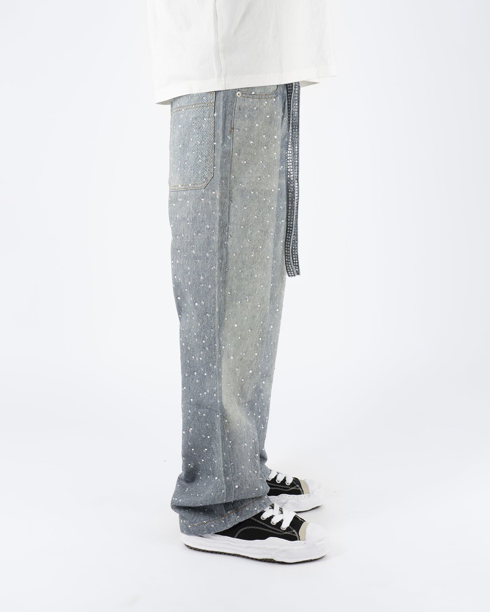 SS25|RHINESTONE BAGGIE DENIM