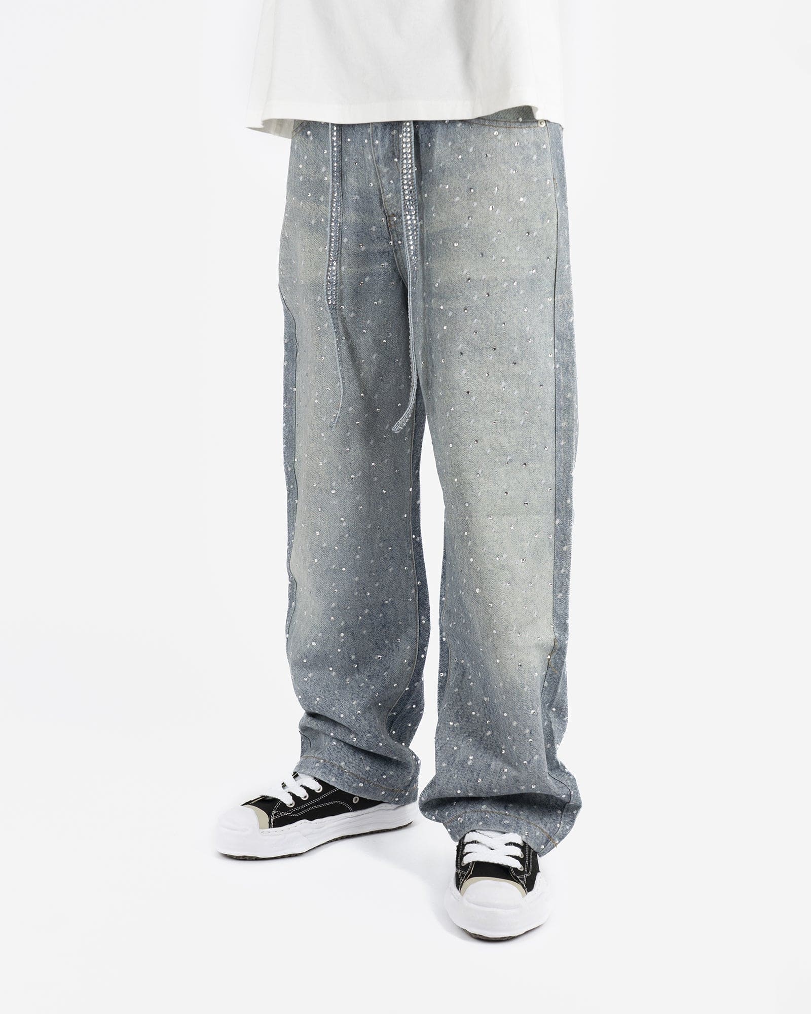 SS25|RHINESTONE BAGGIE DENIM