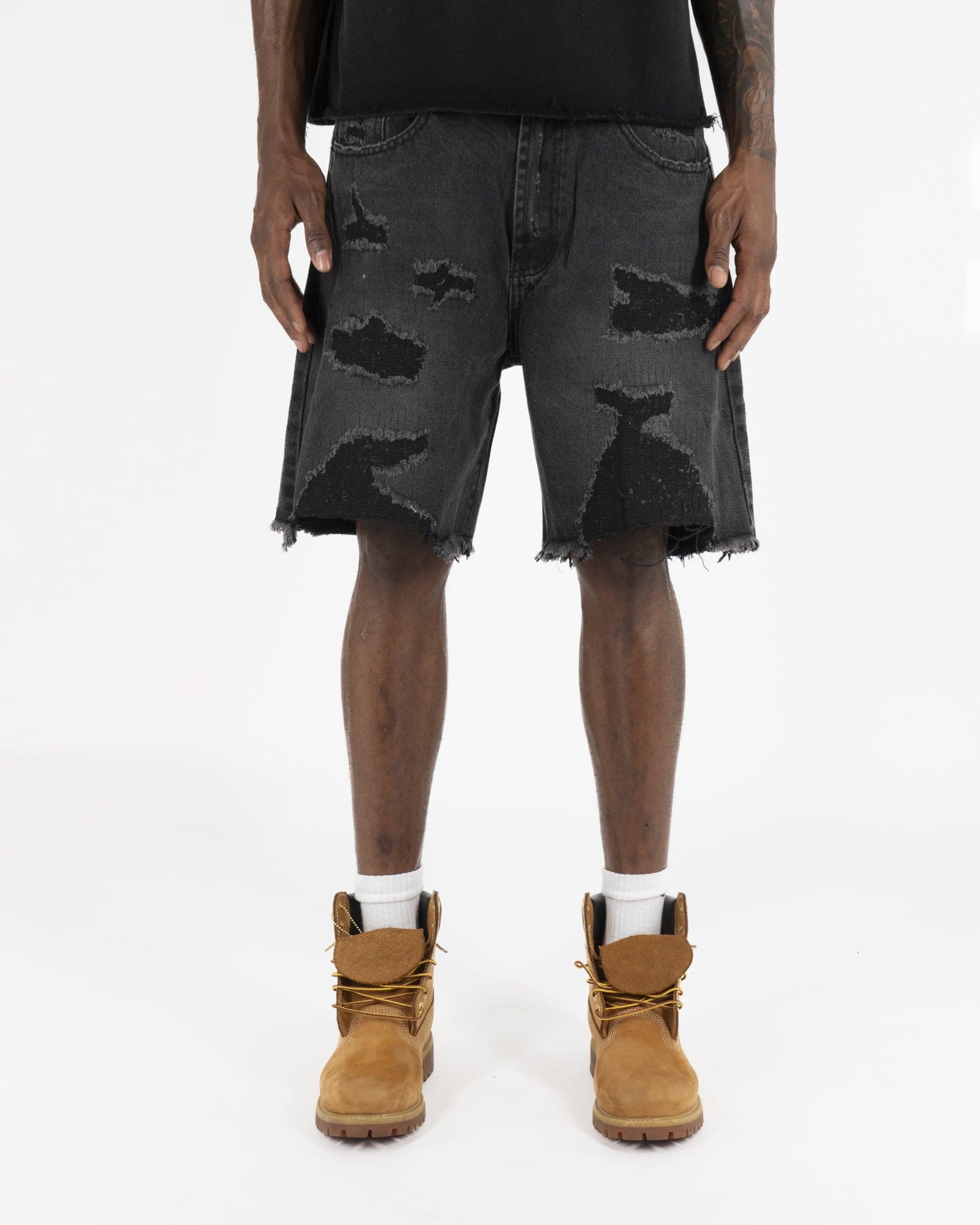 SS25| MIDNIGHT DISTRESSED SHORT