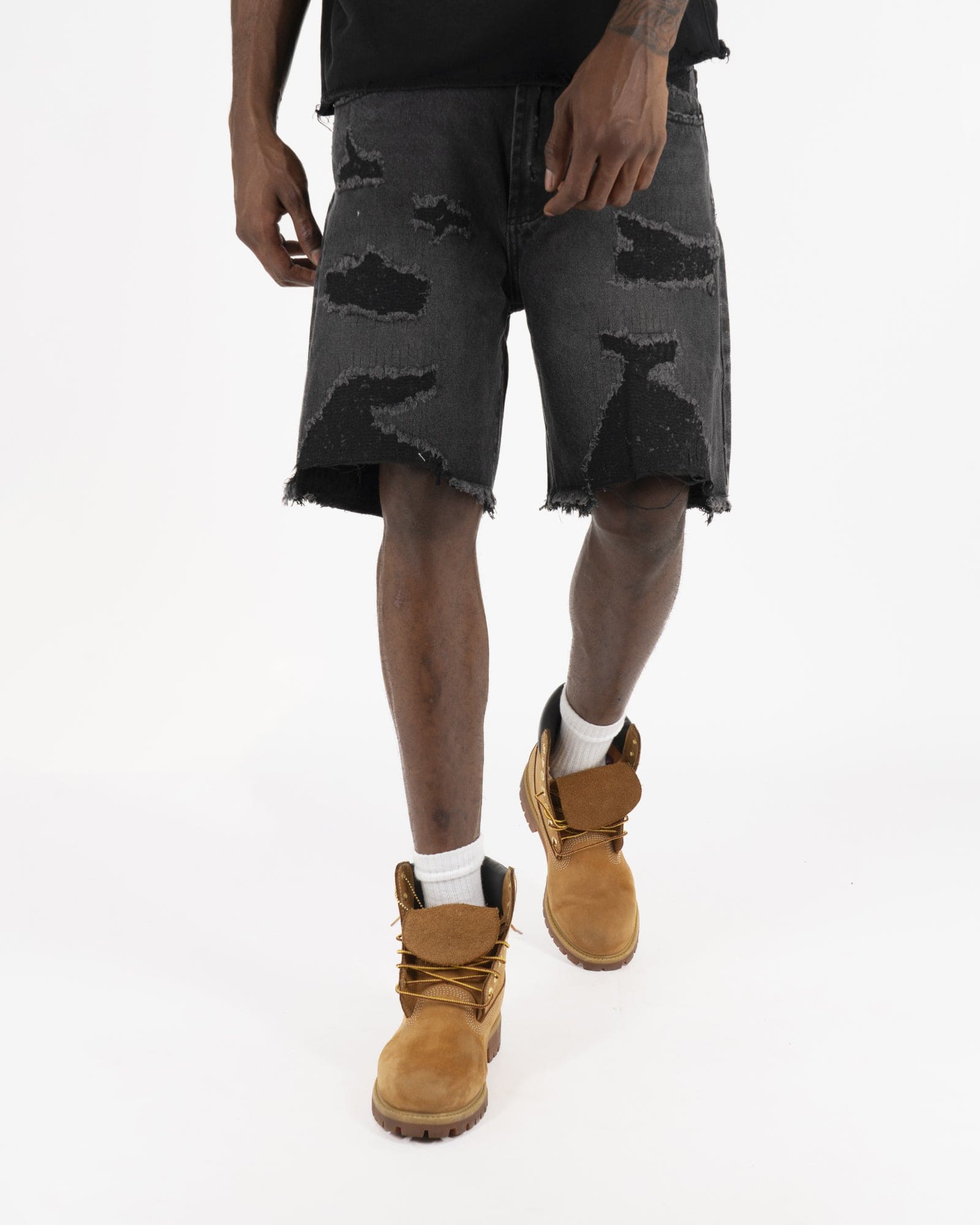 SS25| MIDNIGHT DISTRESSED SHORT