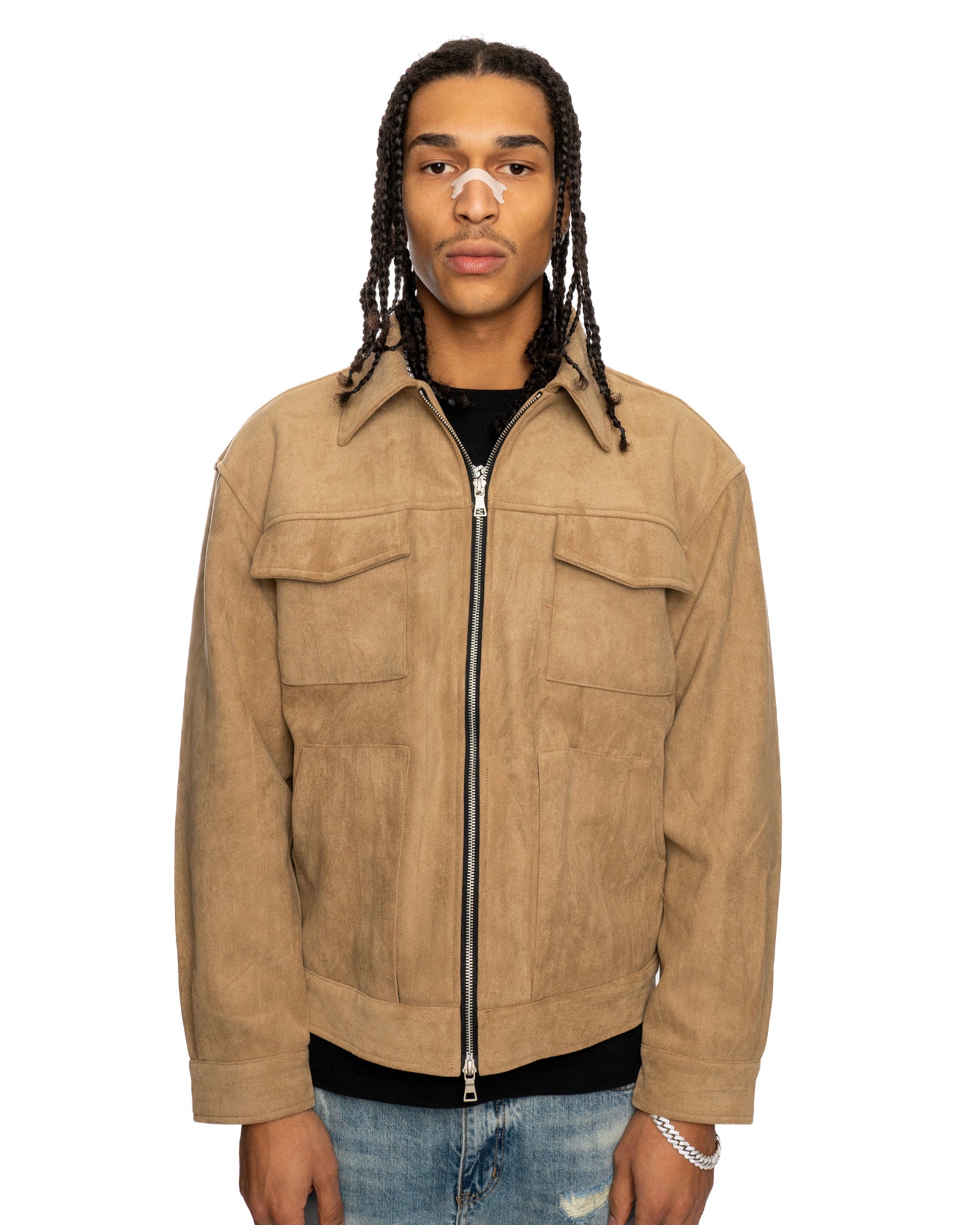 JT4|NIGHTCRAWLER BROWN SUEDE JACKET
