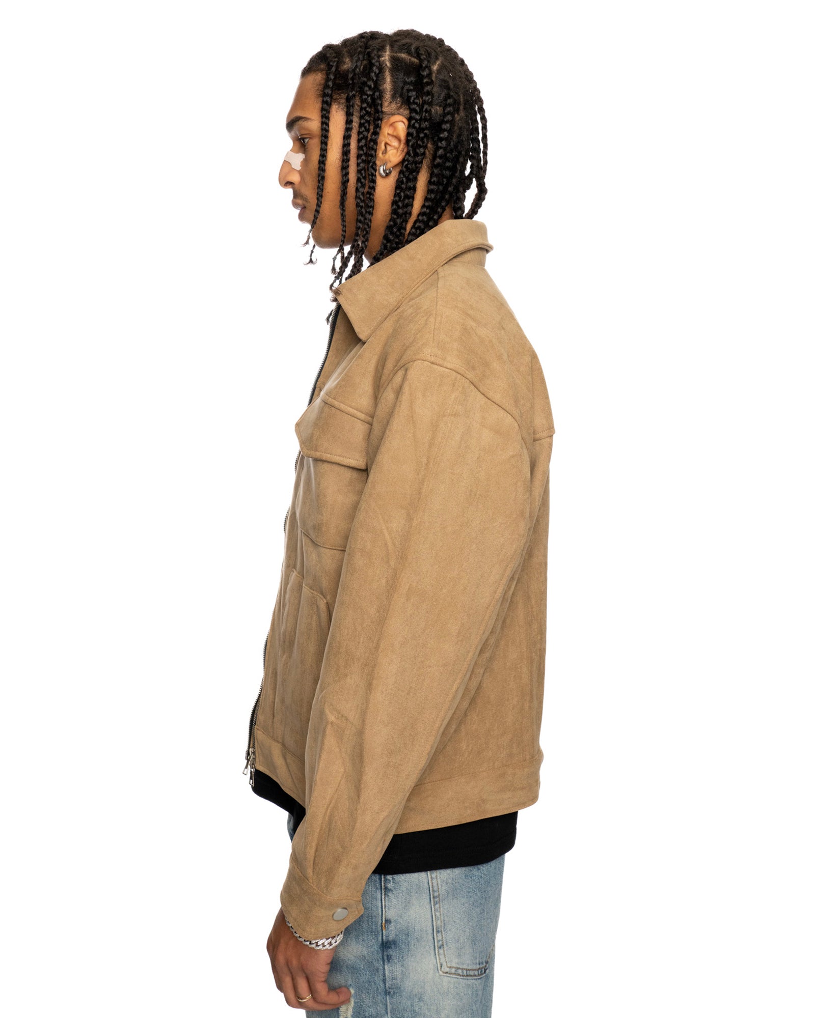 JT4|NIGHTCRAWLER BROWN SUEDE JACKET