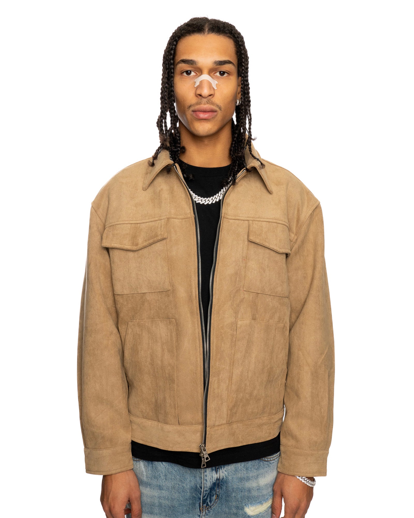 JT4|NIGHTCRAWLER BROWN SUEDE JACKET