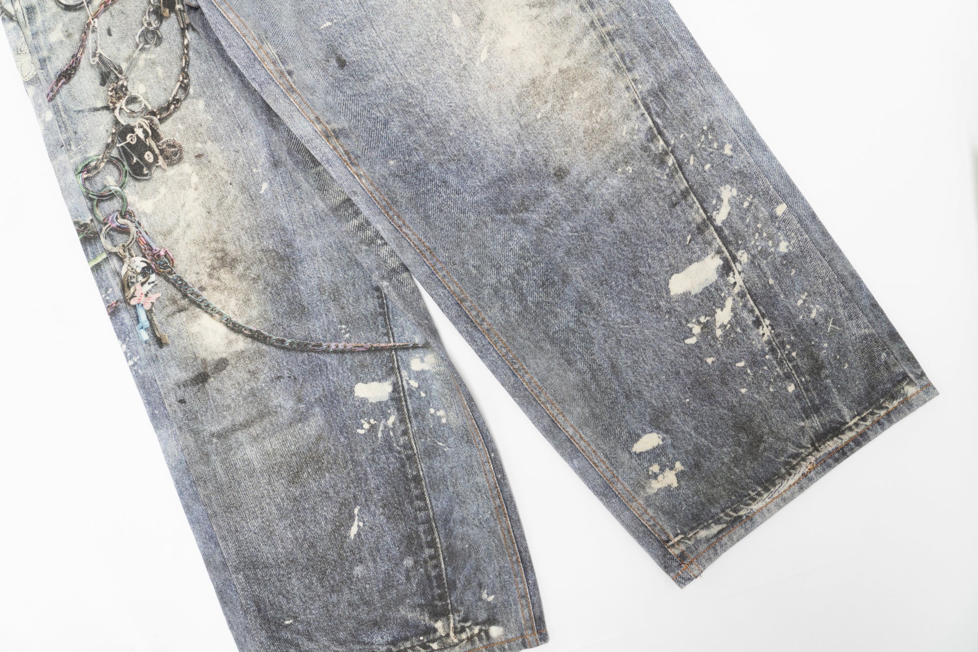 BG12| KEYCHAIN PRINTED BAGGIE PANT