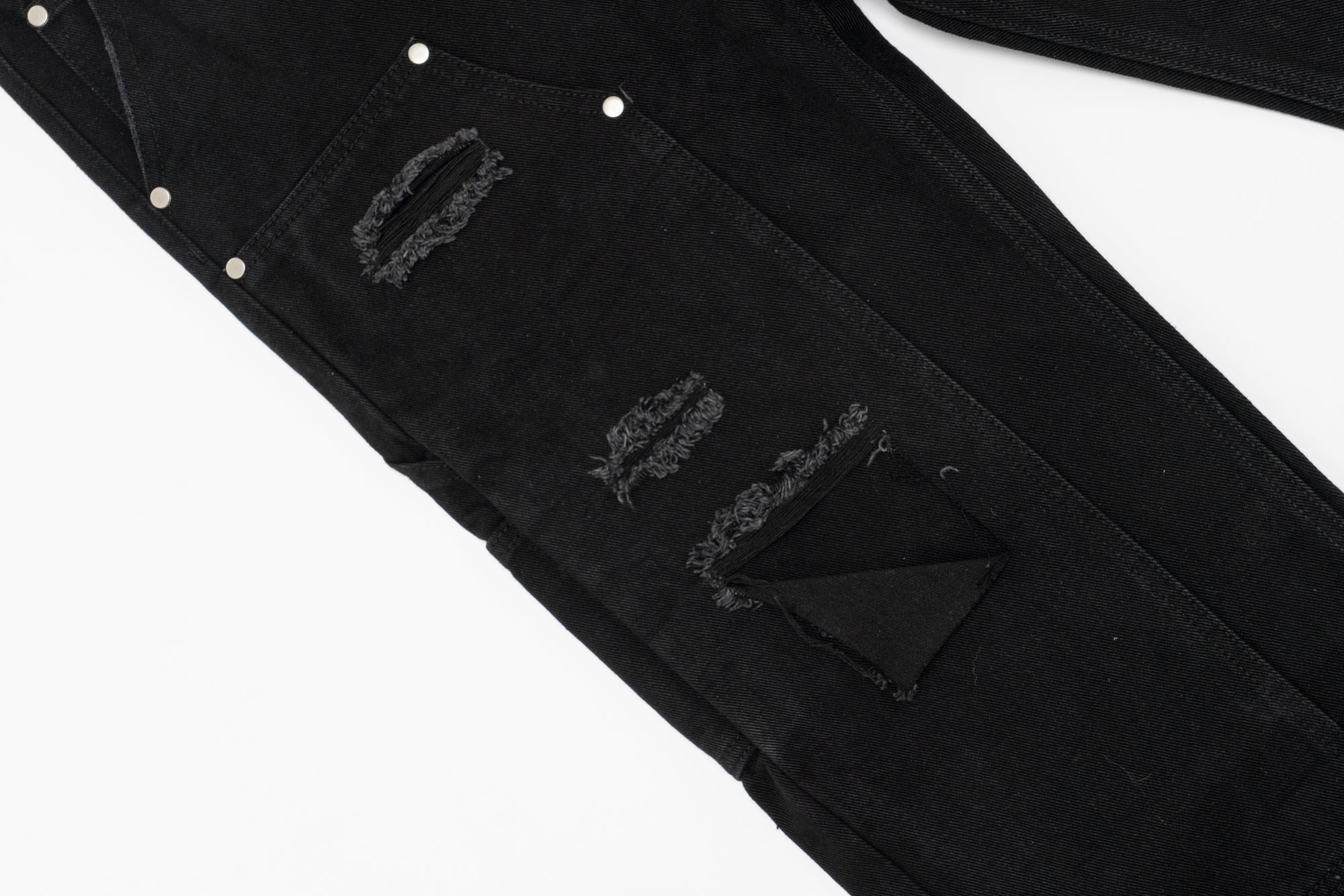 RG07|DOUBLE KNEE BLACK CARPENTER DENIM