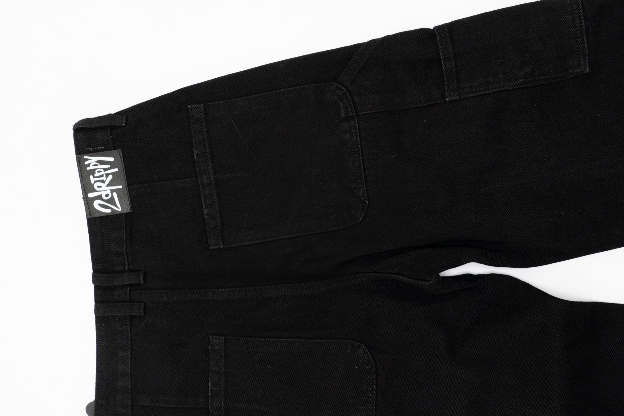 RG07|DOUBLE KNEE BLACK CARPENTER DENIM