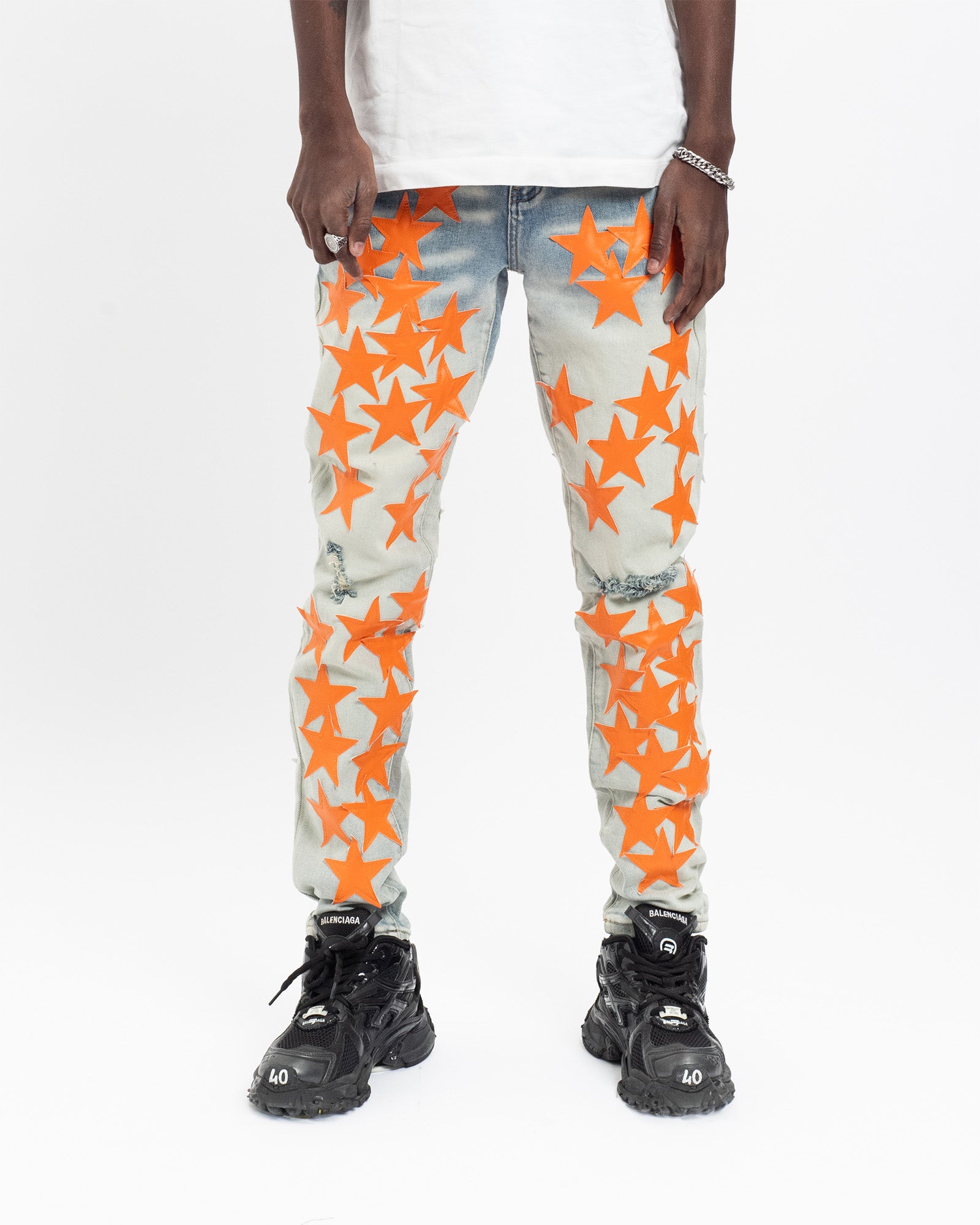 SK11| ORANGE HOLLYWOOD DENIM
