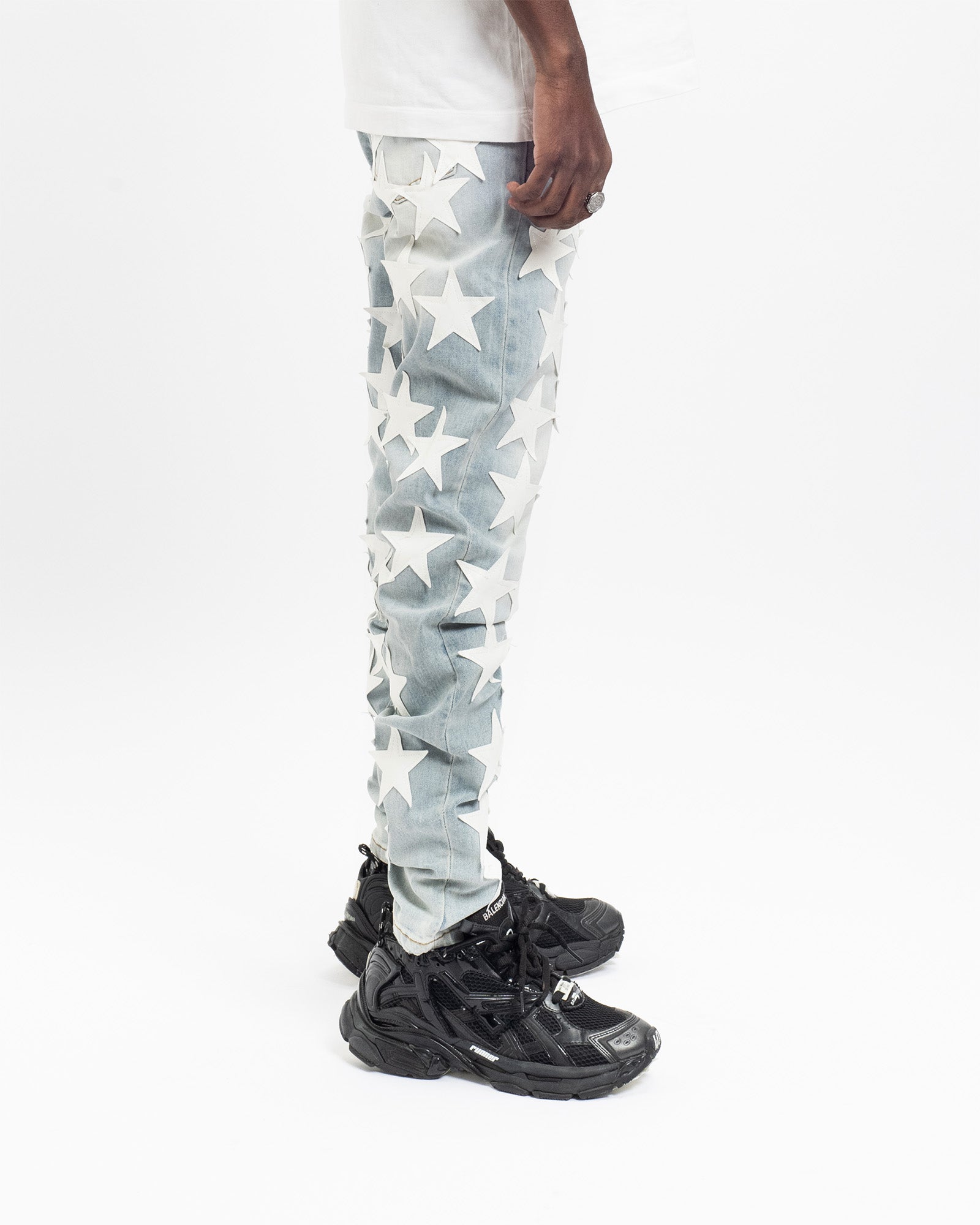 SK12| WHITE HOLLYWOOD DENIM