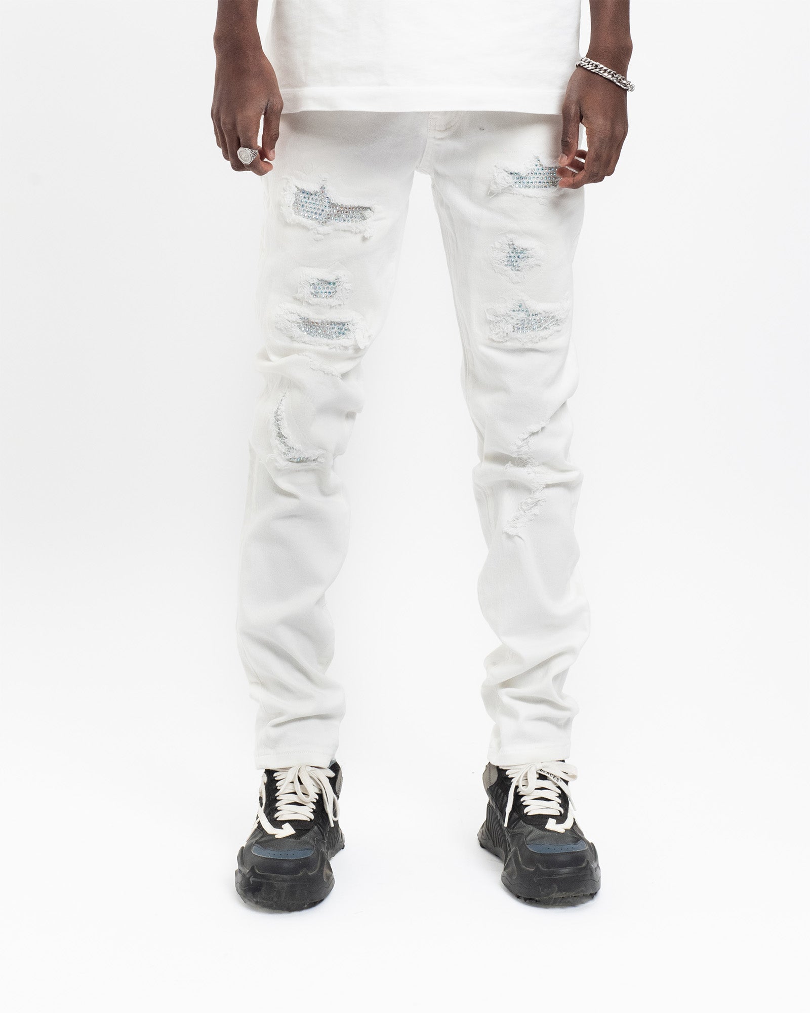 SK06| WHITE COCO DENIM