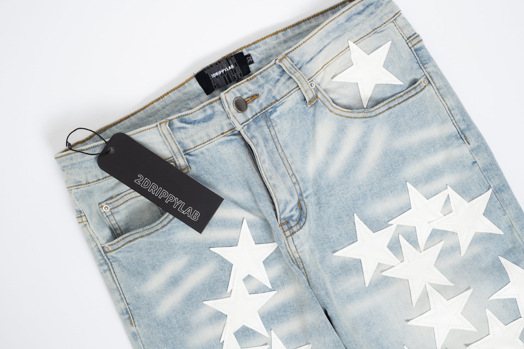 SK12| WHITE HOLLYWOOD DENIM