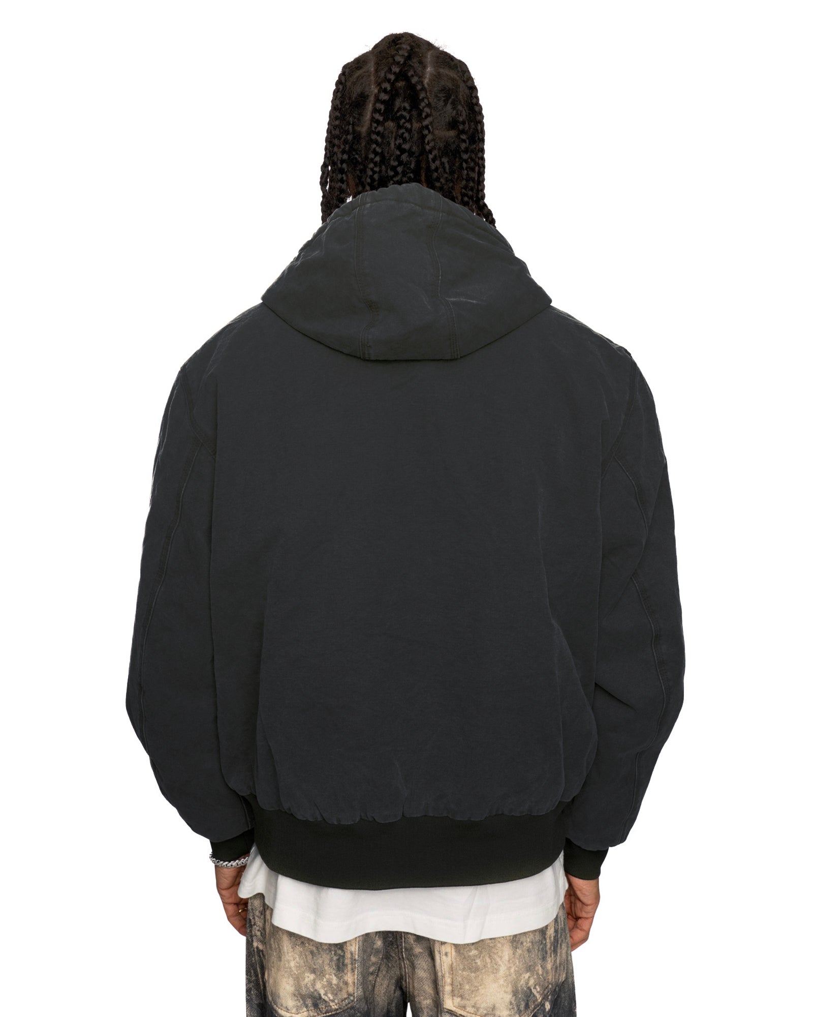 ZH2| PADDED BLUE ZIP HOODIE