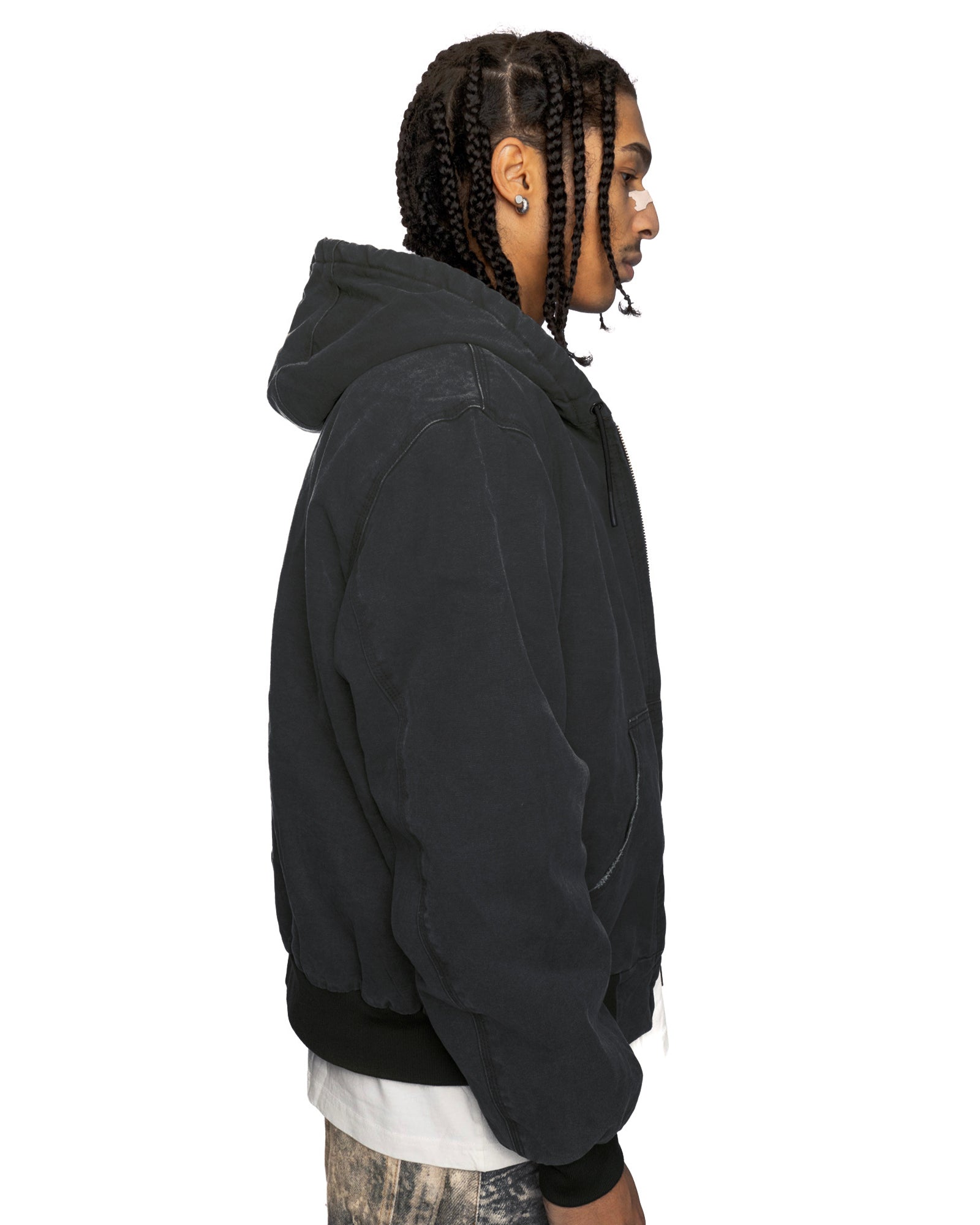 ZH2| PADDED BLUE ZIP HOODIE