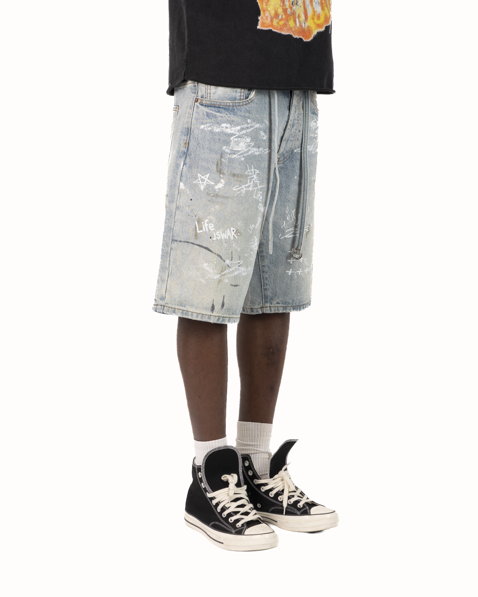 SS26|BLUE NOTEBOOK SHORTS
