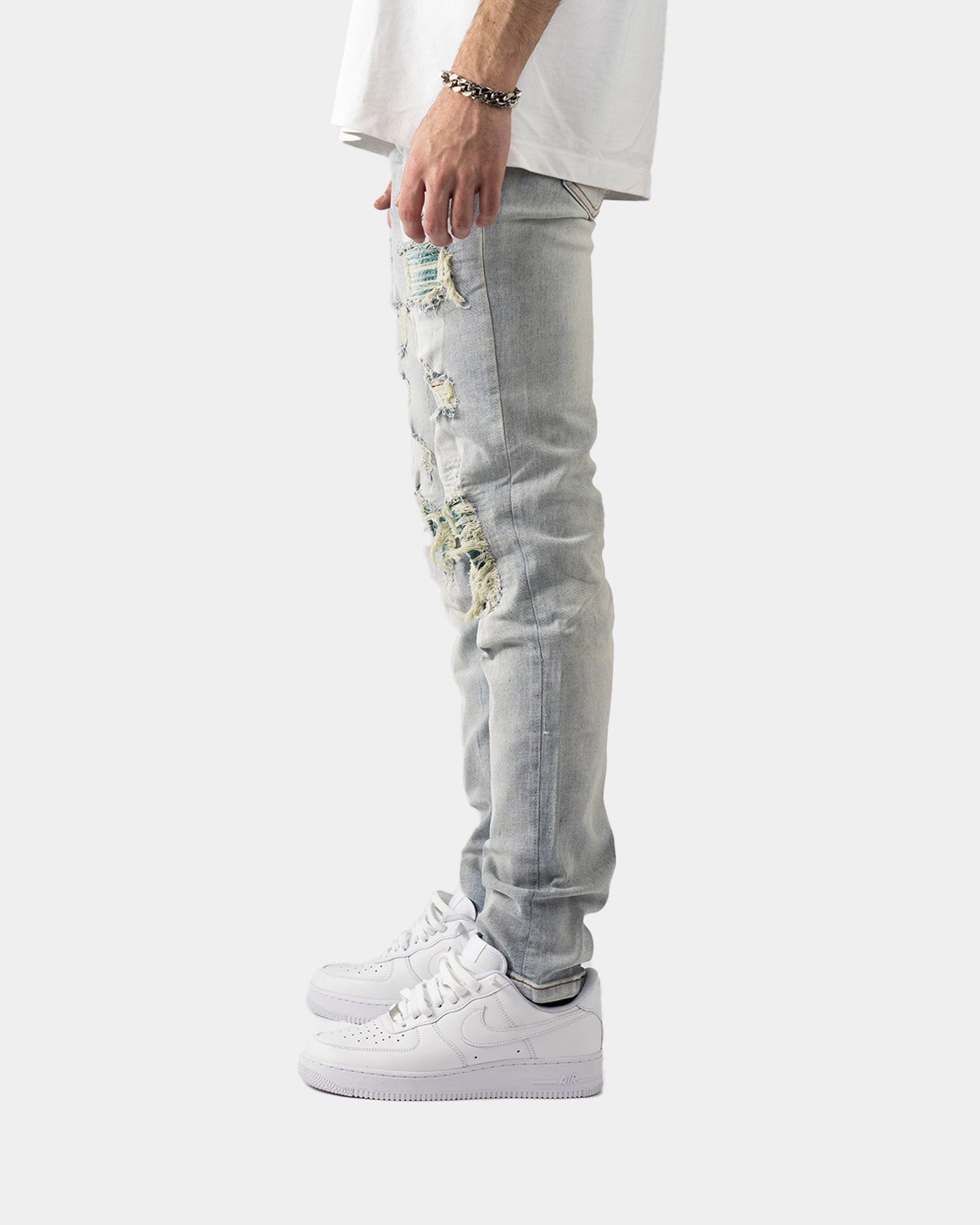 SK22|LIZARD SKINNY DENIM