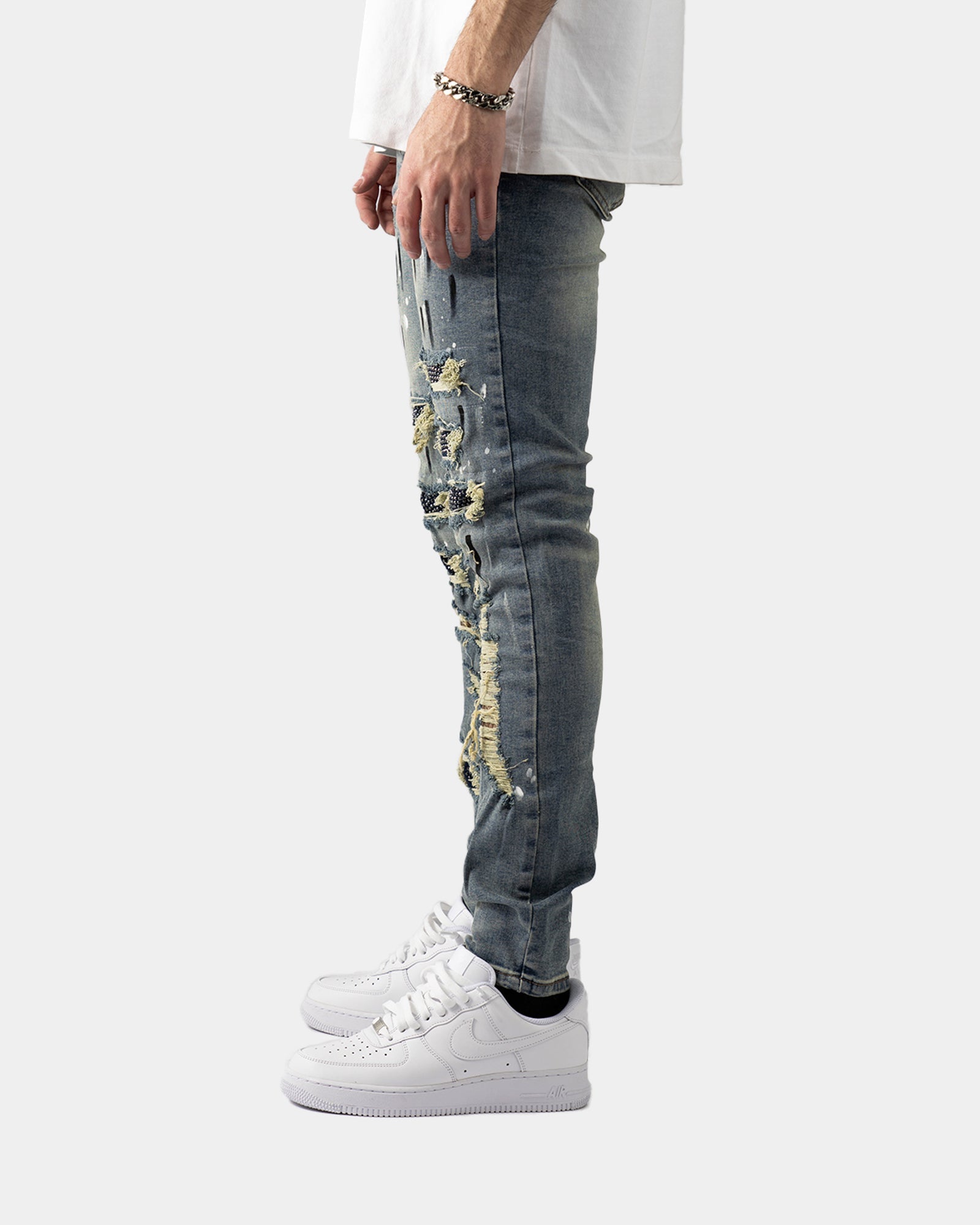 SK23|CRYSTAL SKINNY DENIM