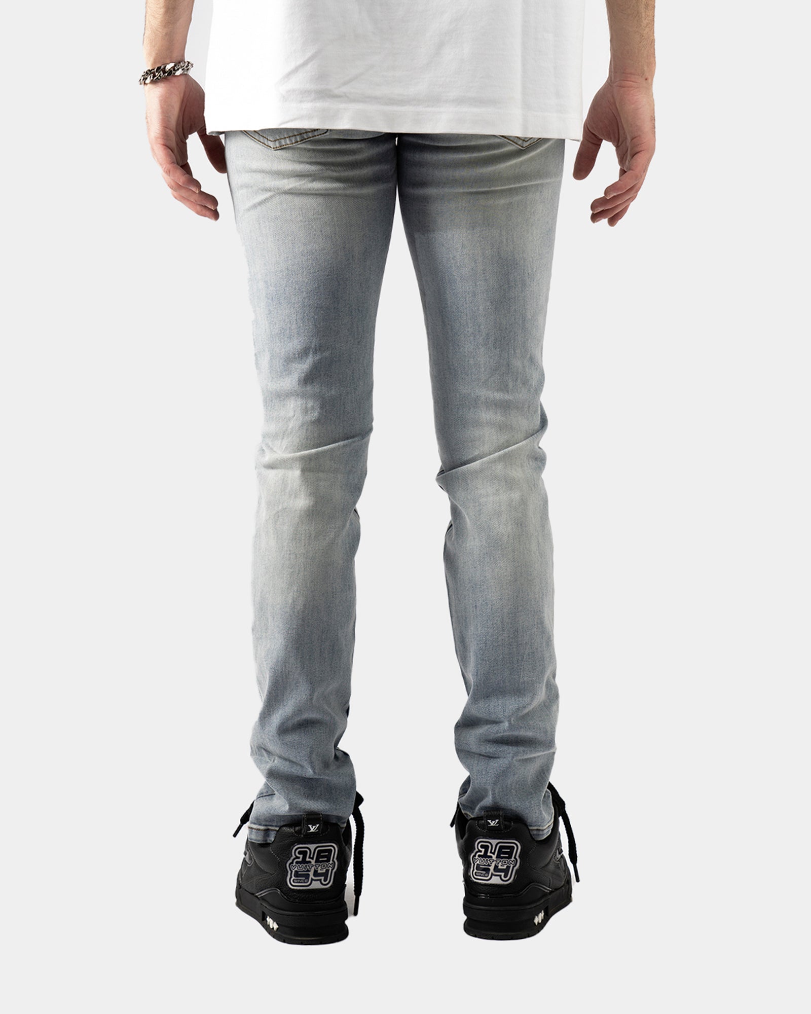 SK38|BLUE CRYSTAL SKINNY DENIM