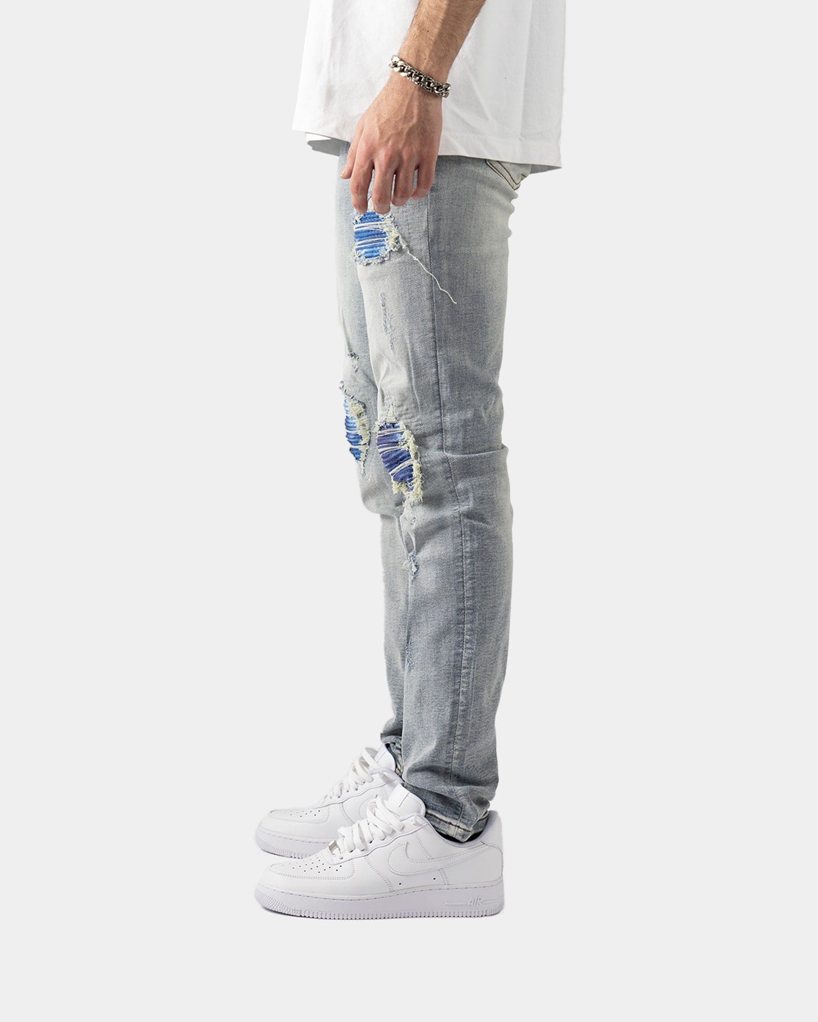 SK40|BLUE LIZARD SKINNY DENIM