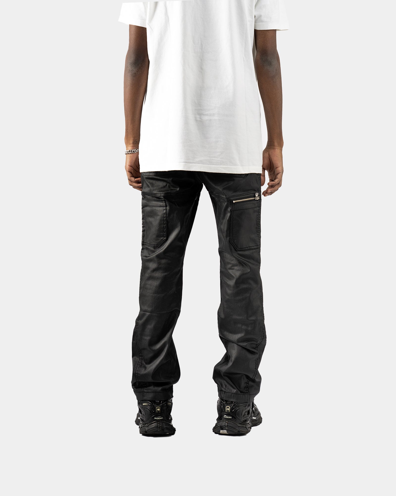 RG01|DOUBLE KNEE LEATHER PANTS