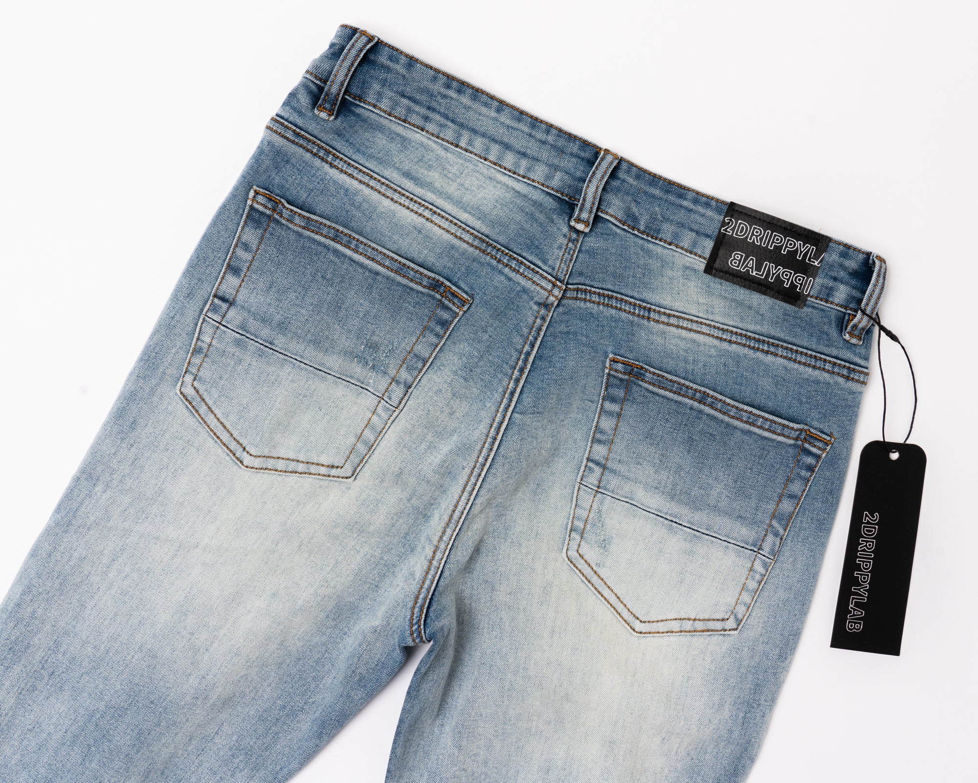 SK38|BLUE CRYSTAL SKINNY DENIM