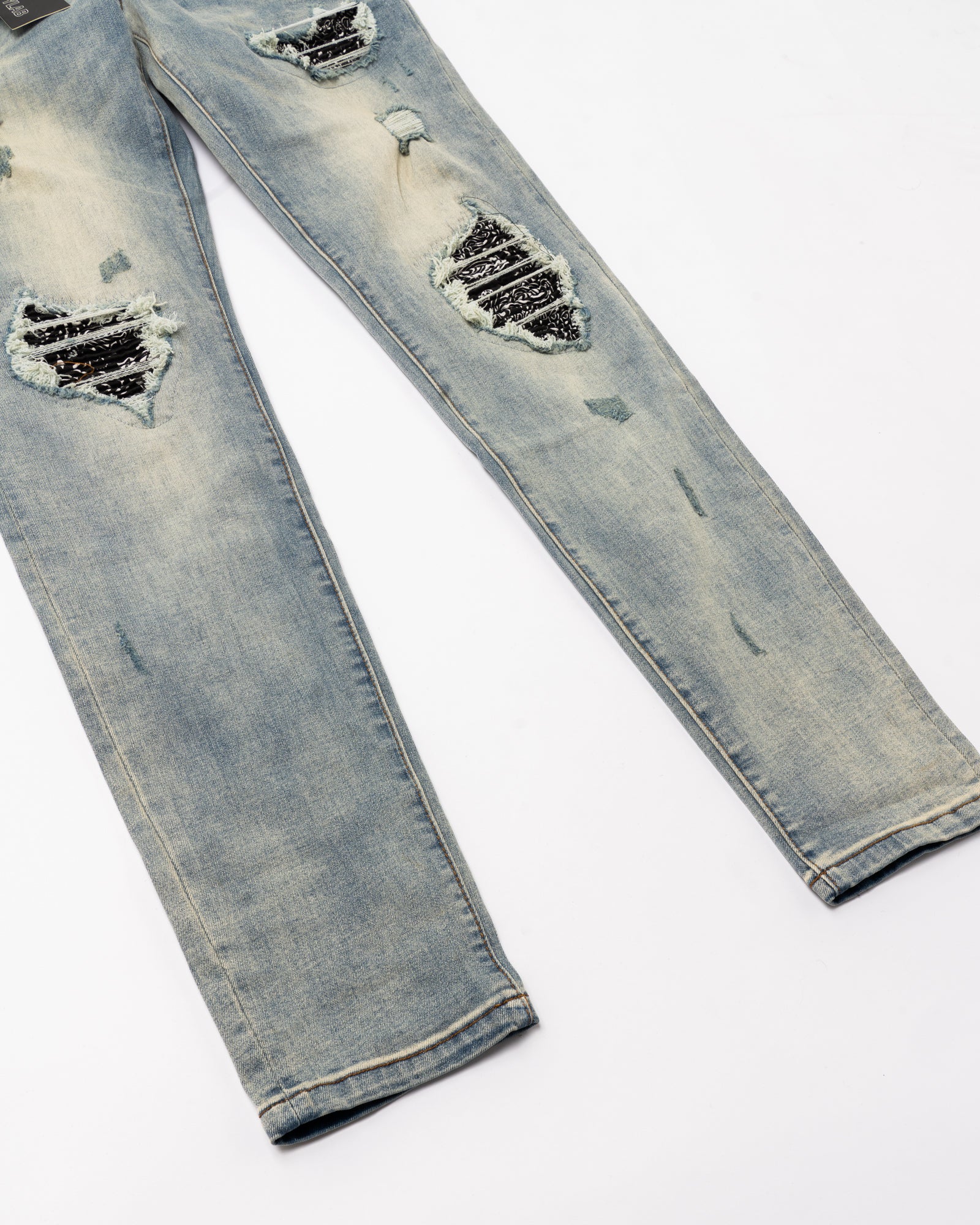 SK21|DARK BANDANA SKINNY DENIM