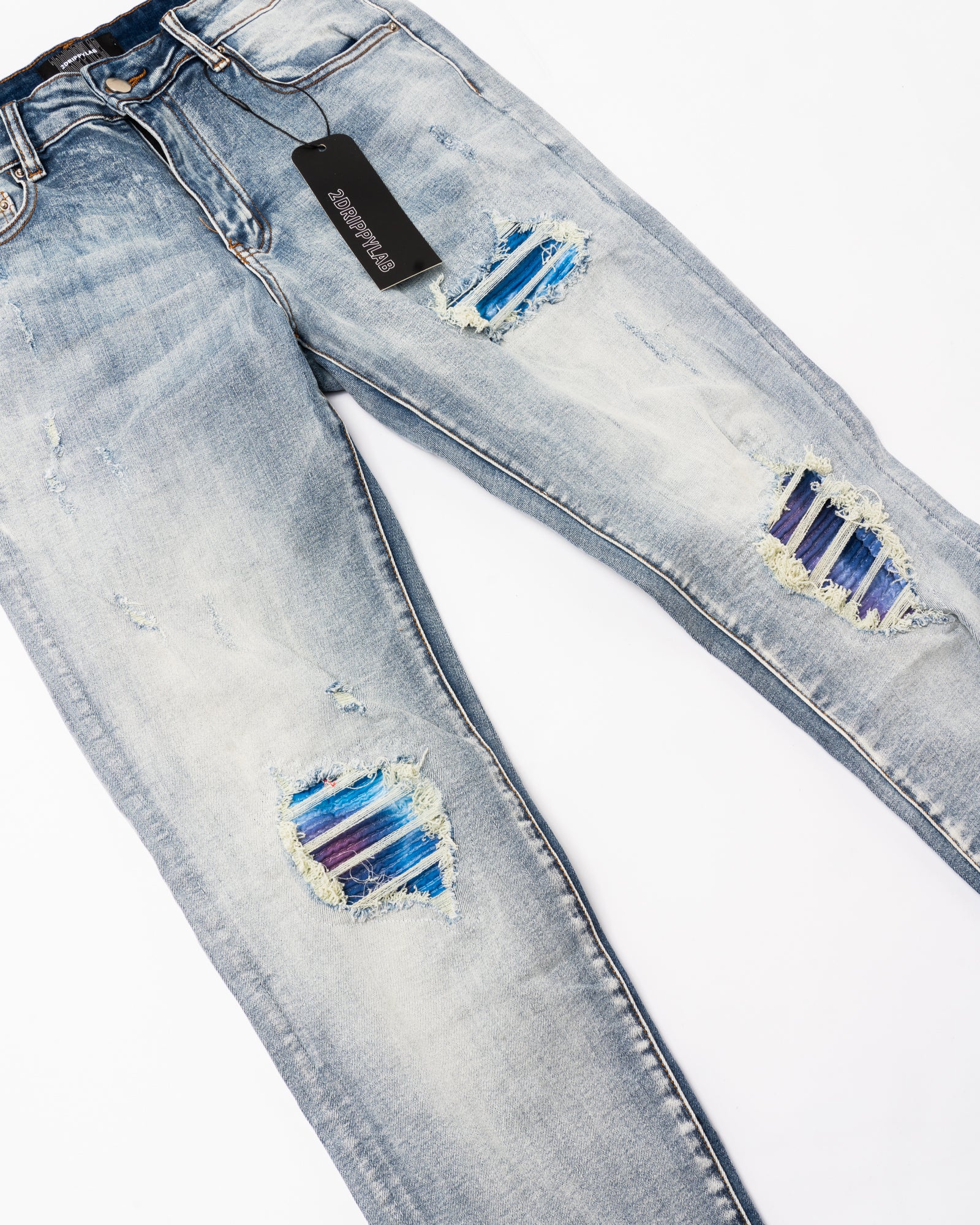 SK40|BLUE LIZARD SKINNY DENIM