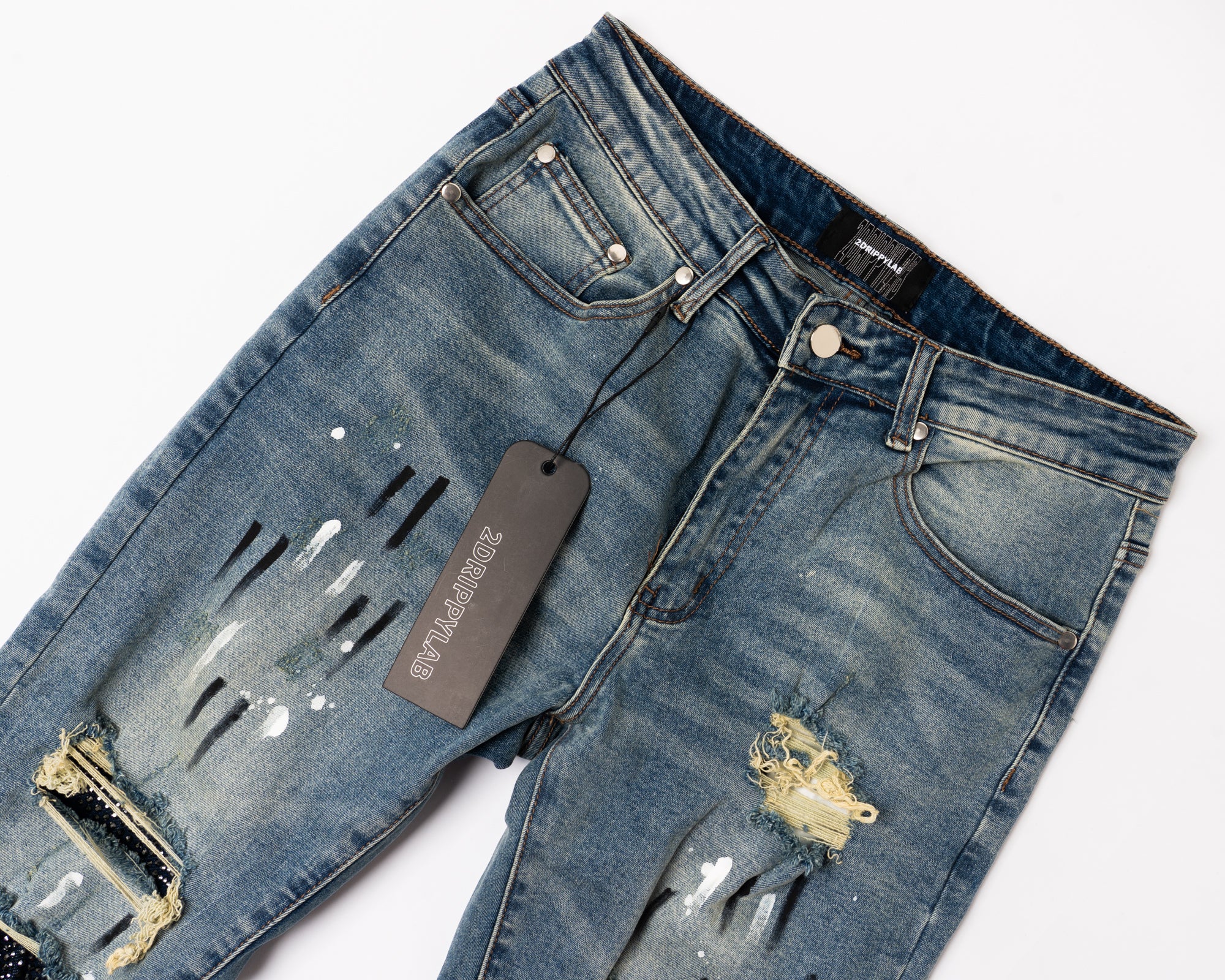 SK23|CRYSTAL SKINNY DENIM