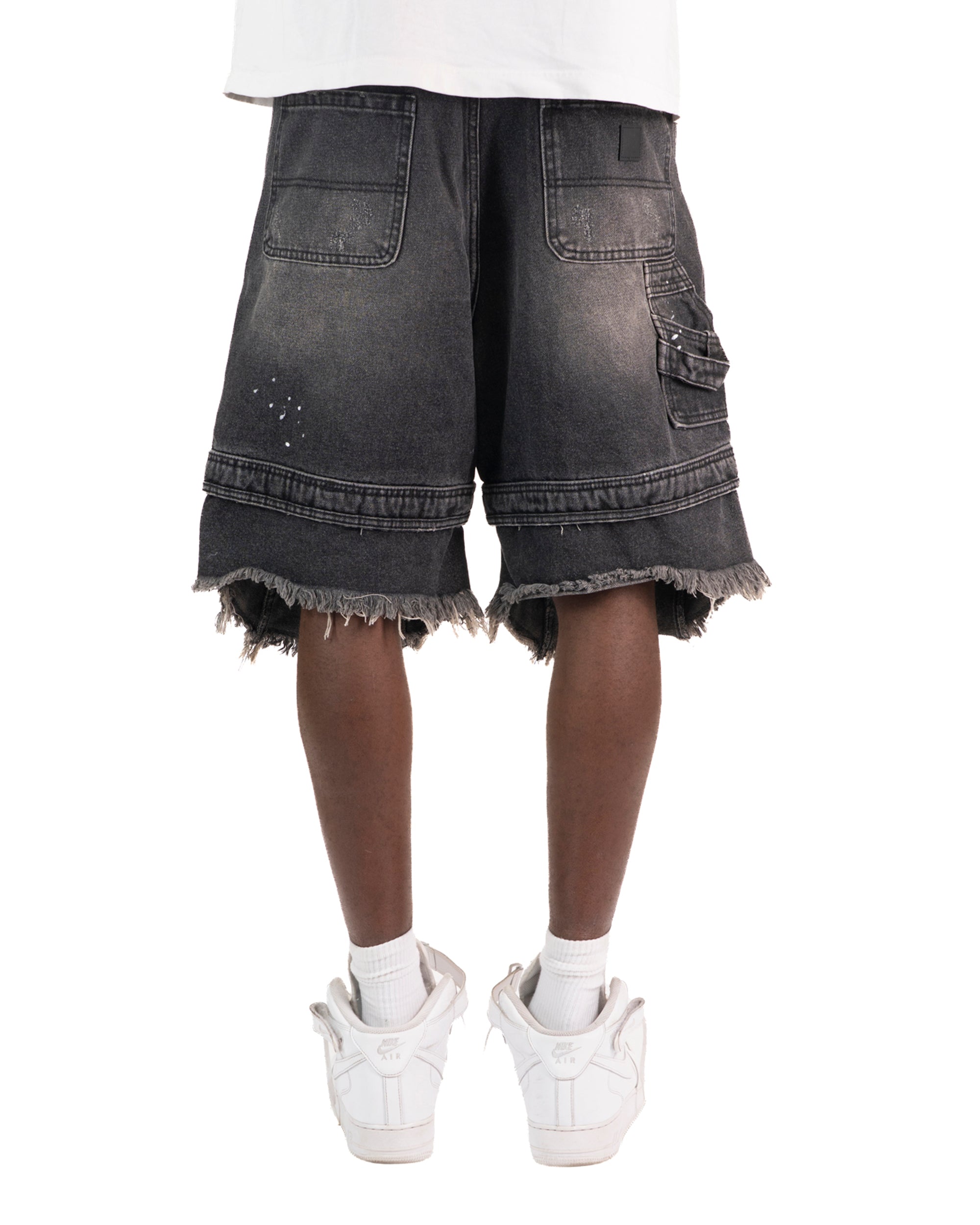 SS26|BLACK MOTO JORTS