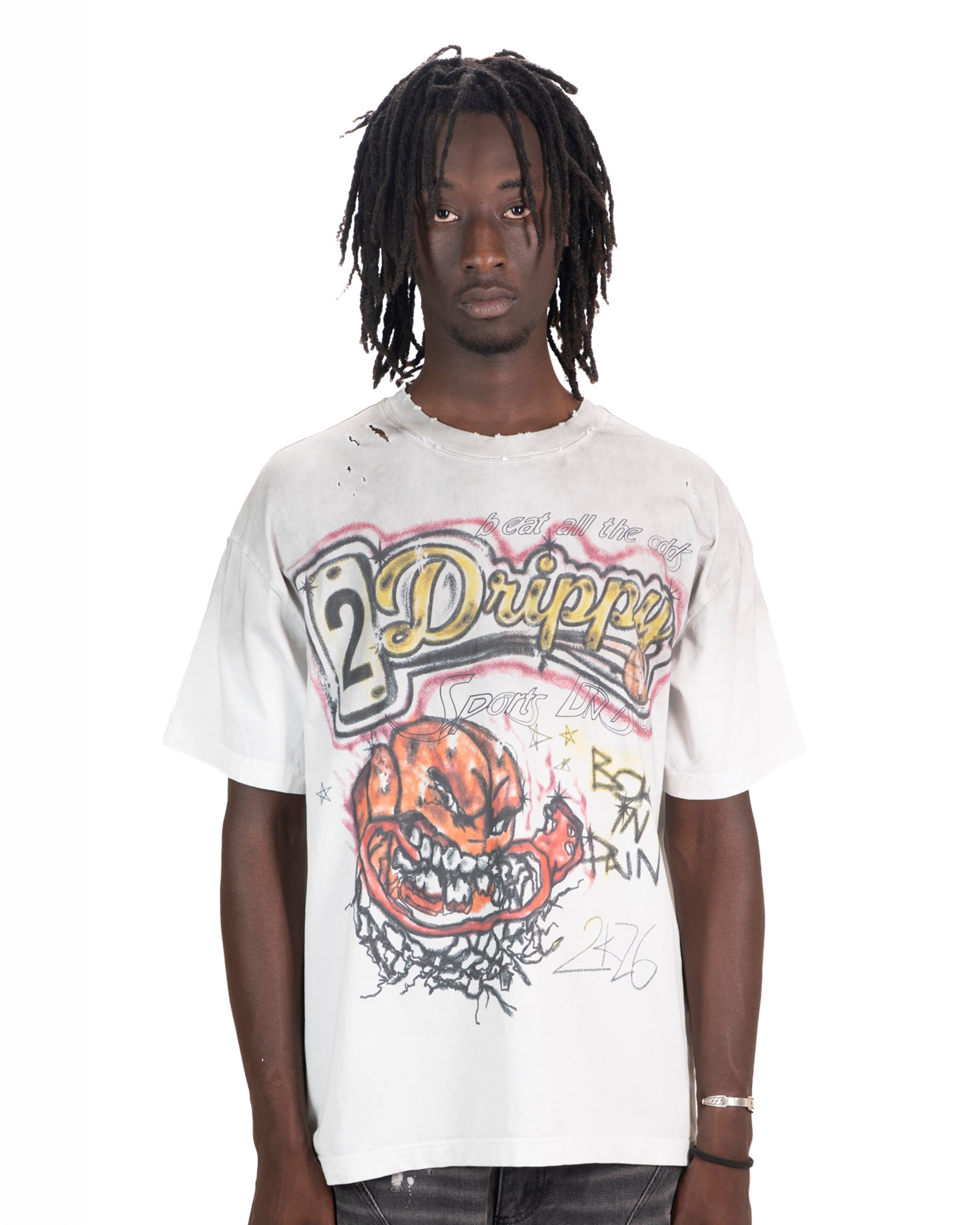 Naptime SS26 プリントT-SHIRTS-WHITEXRED SS26|WHITE WASHED TEE PHILLY