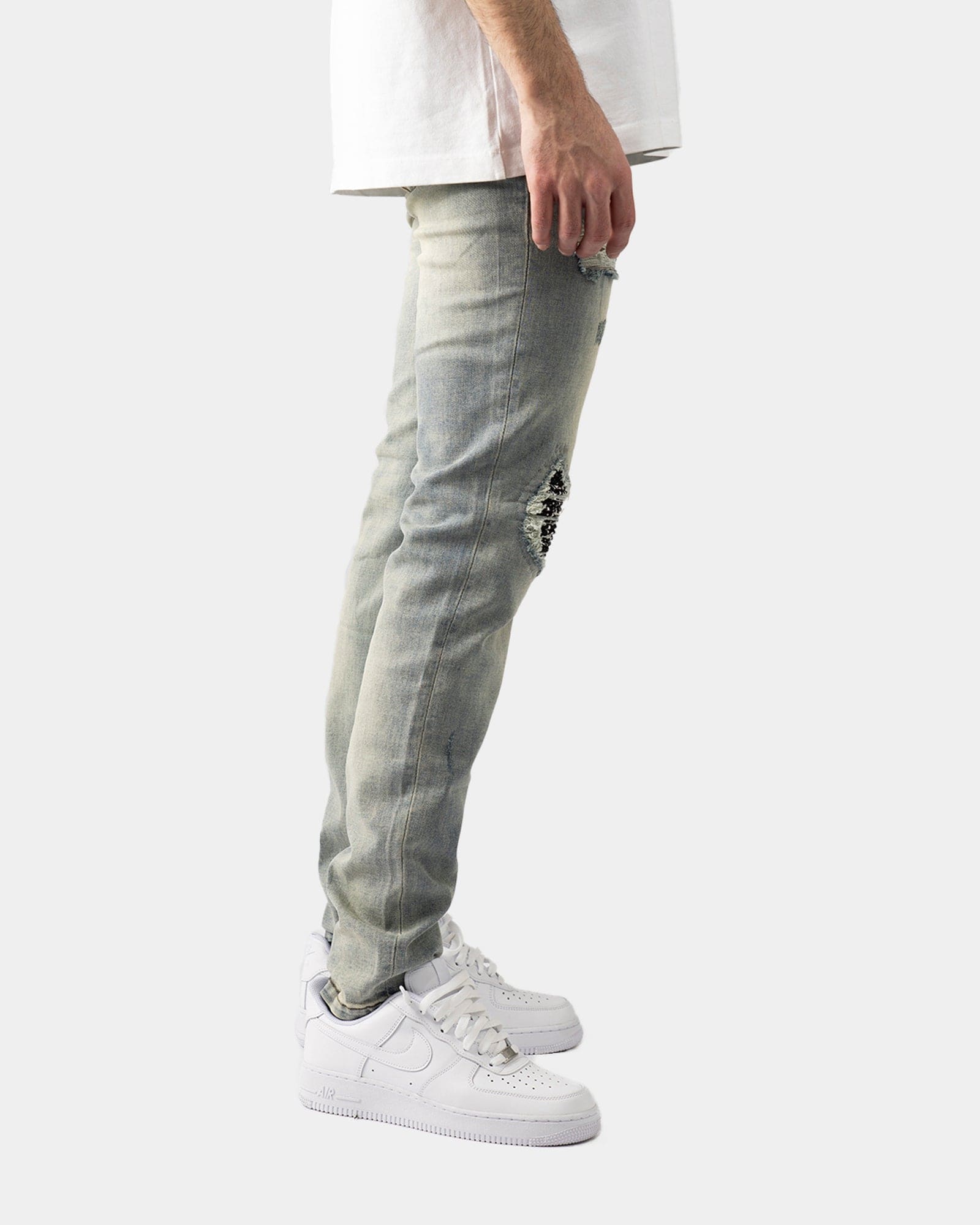 SK21|DARK BANDANA SKINNY DENIM