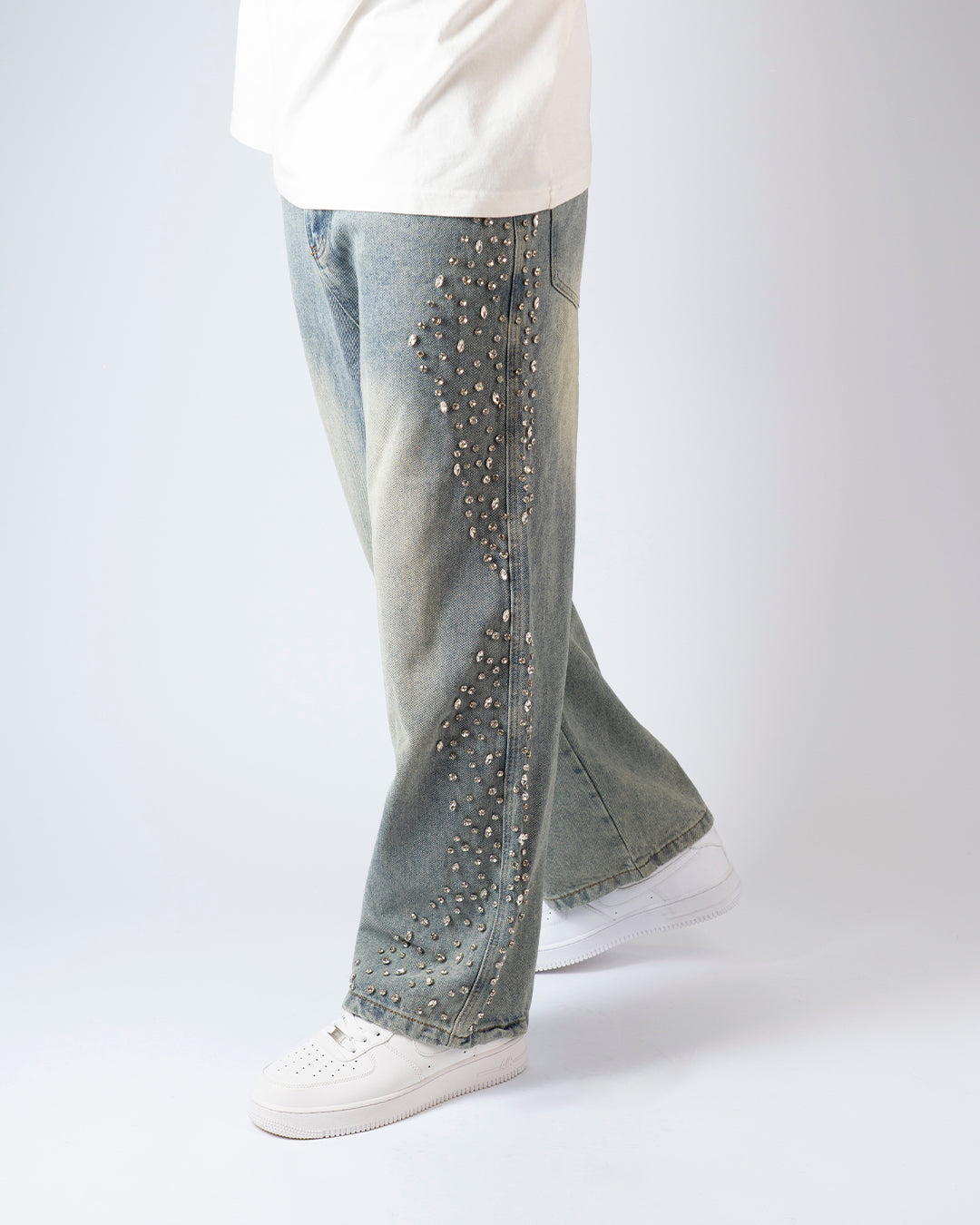 SS25|RHINESTONE VINTAGE DENIM