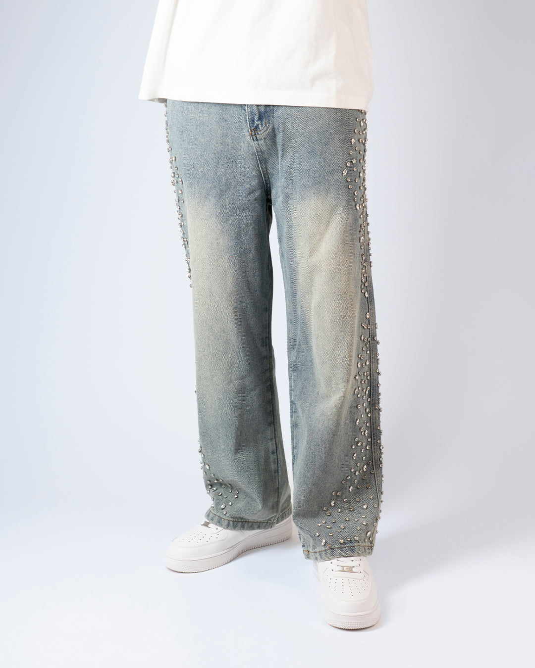 SS25|RHINESTONE VINTAGE DENIM