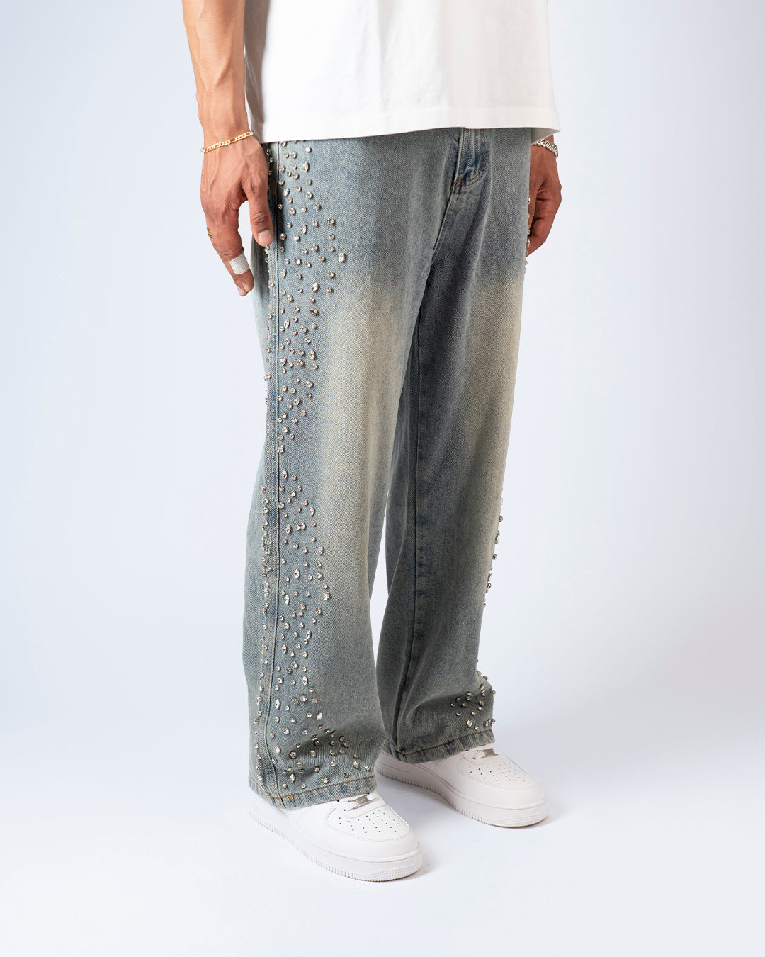 SS25|RHINESTONE VINTAGE DENIM