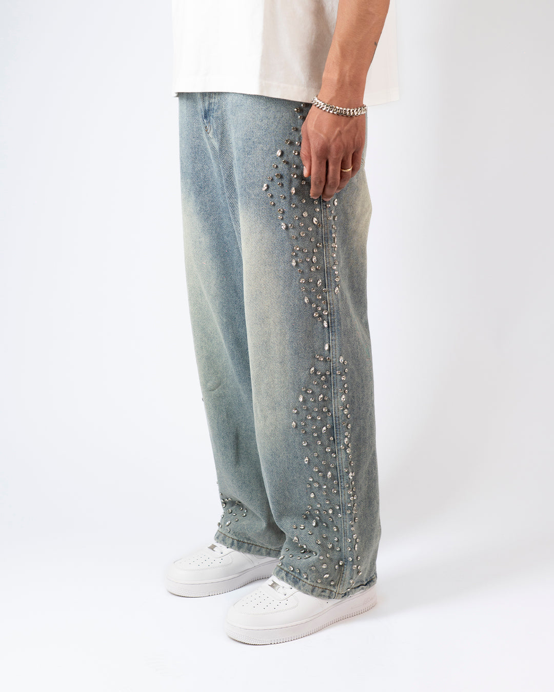 SS25|RHINESTONE VINTAGE DENIM