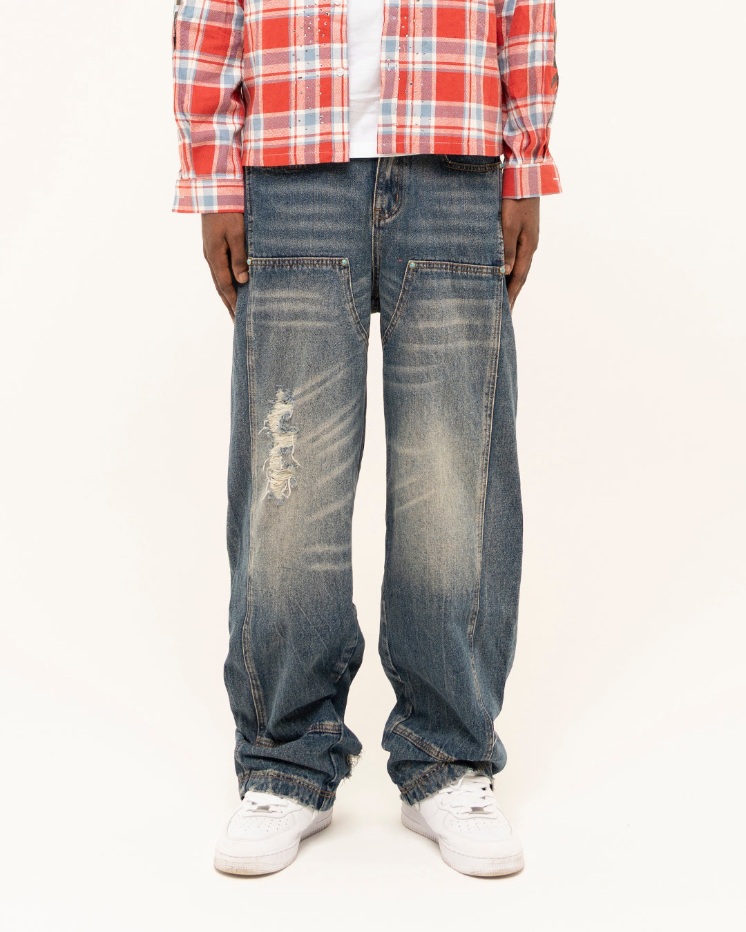 FW25|SKY DOUBLE KNEE DENIM