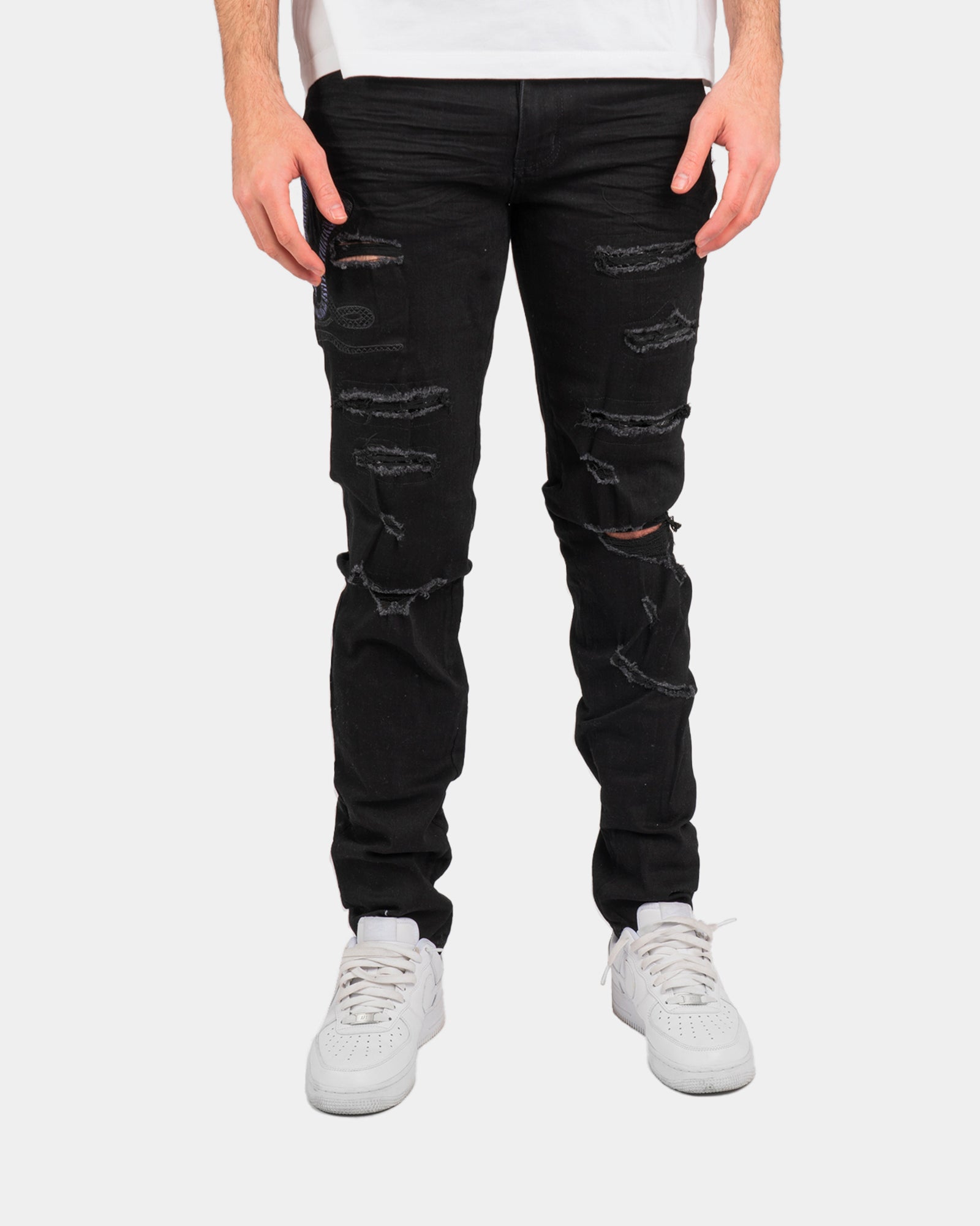 SK08| SUPER SLIME BLACK DENIM