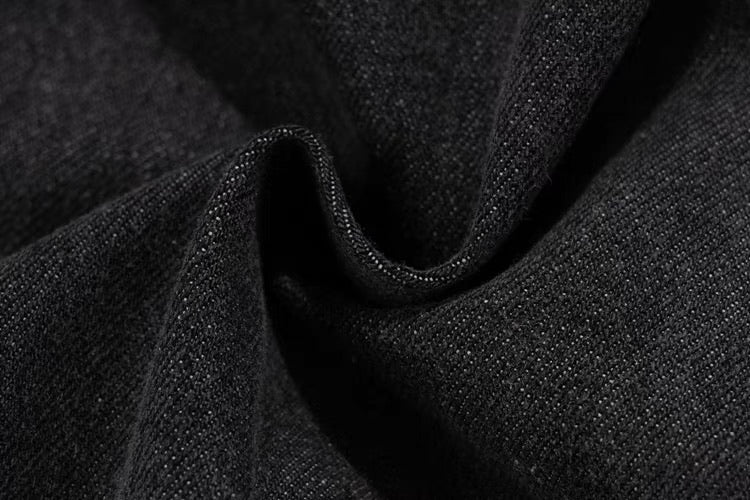 BG09|ZIPPER BLACK JEANS
