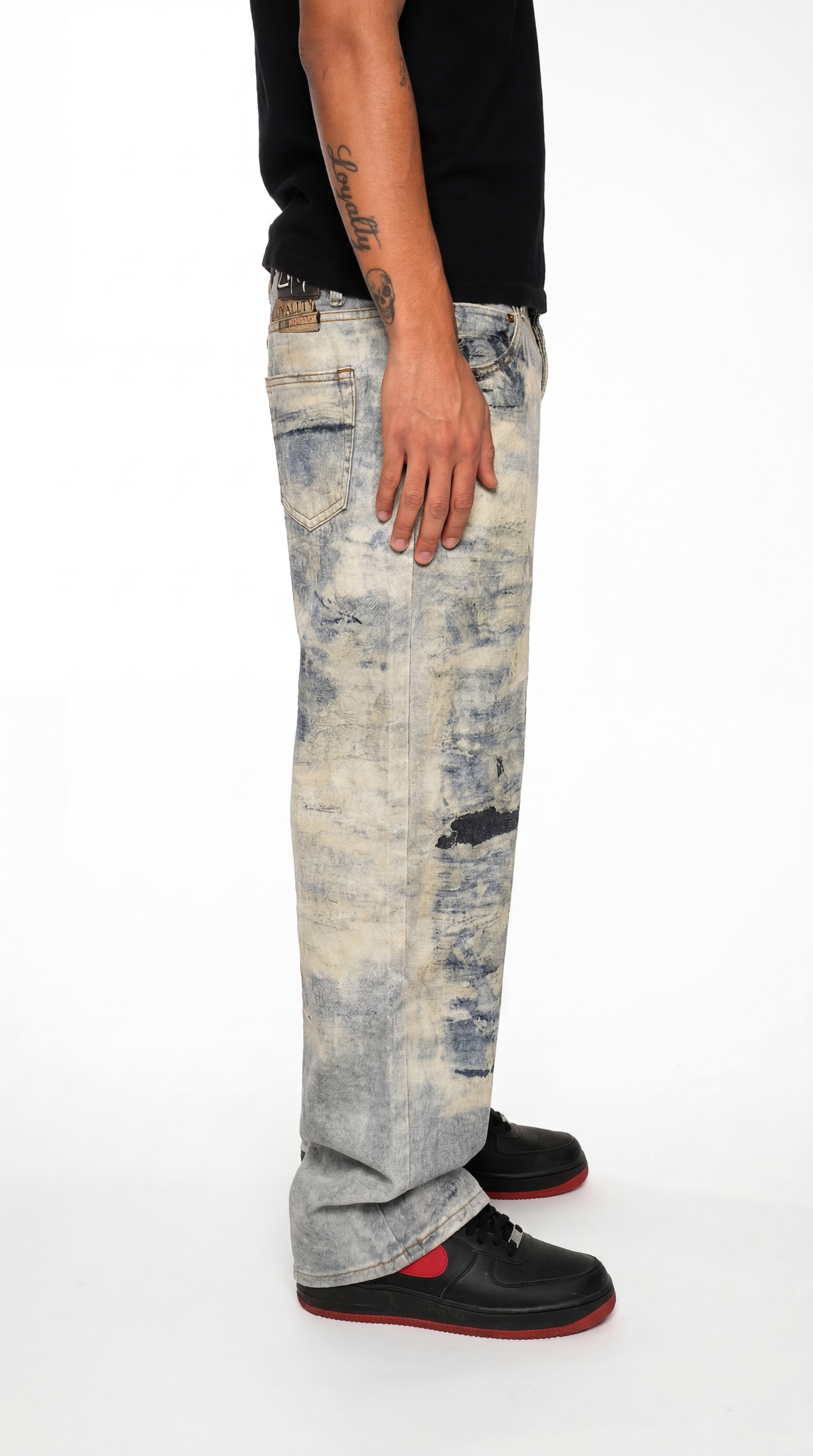 BG14| SKY PRINTED BAGGIE PANT