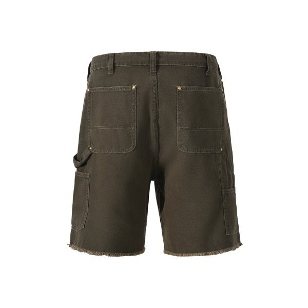 SH5|OLIVE DOUBLE KNEE SHORT DENIM