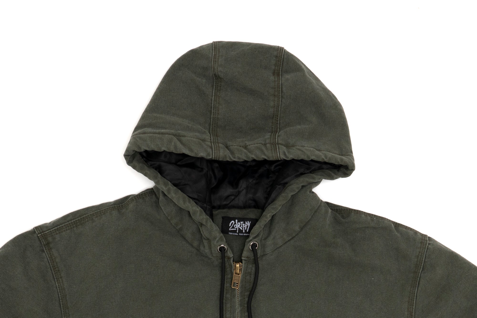 ZH2| PADDED ZIP HOODIE OLIVE