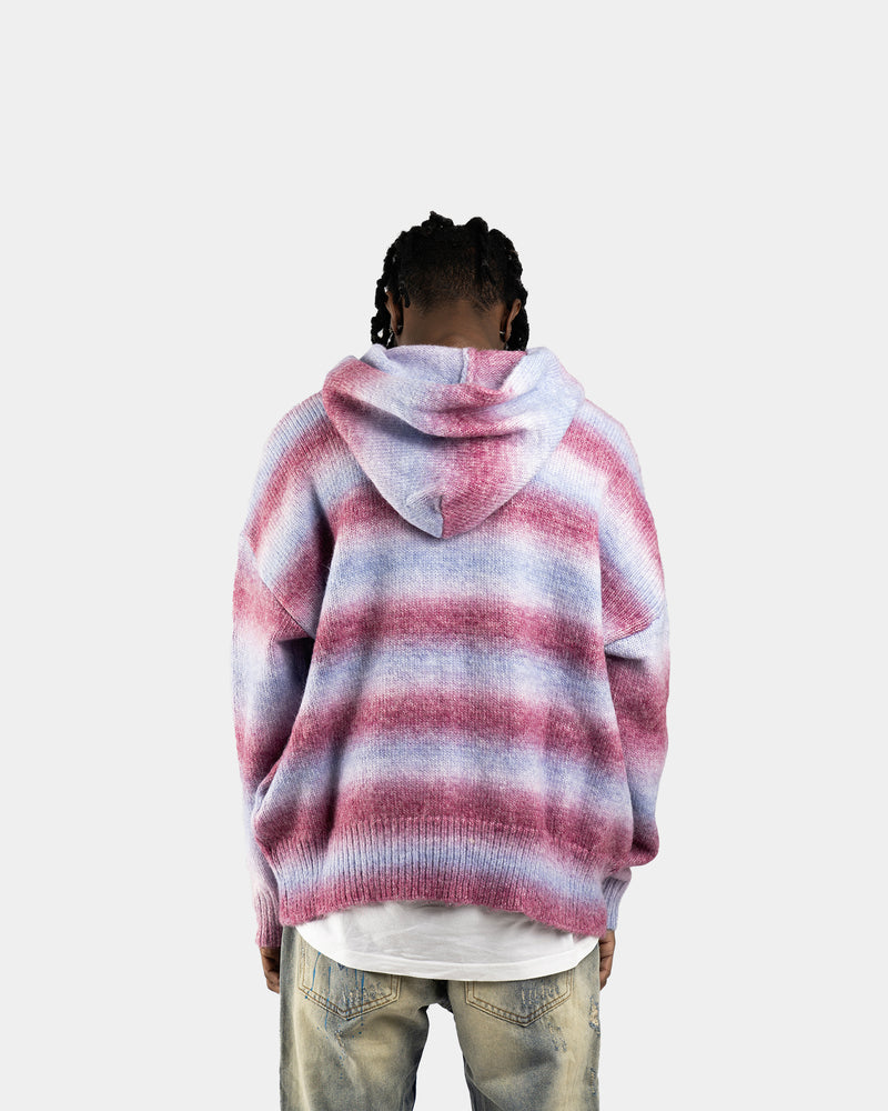 HD01|MOHAIR GLIZ PINK HOODIE