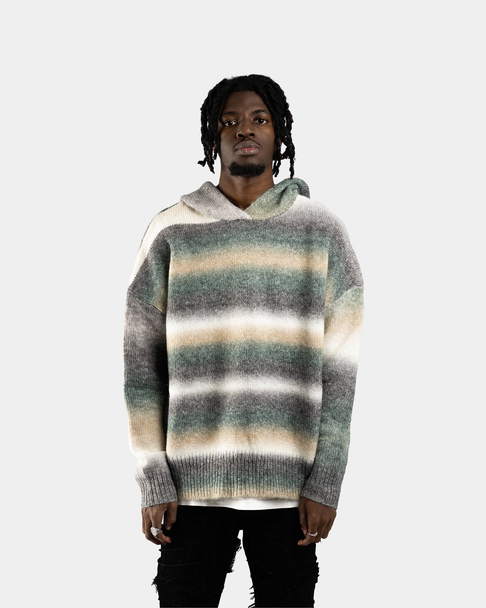 HD01|MOHAIR GLIZ HOODIE