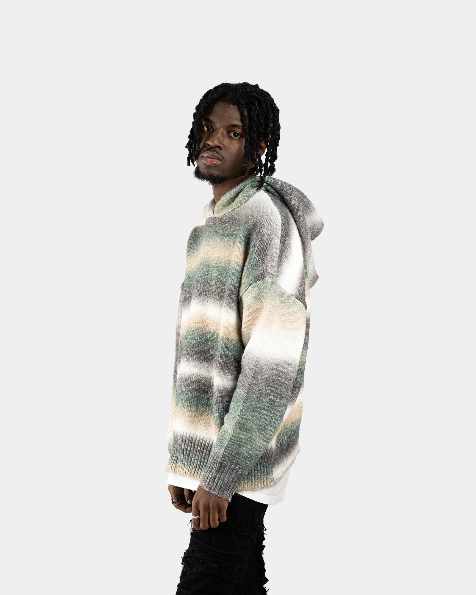 HD01|MOHAIR GLIZ HOODIE