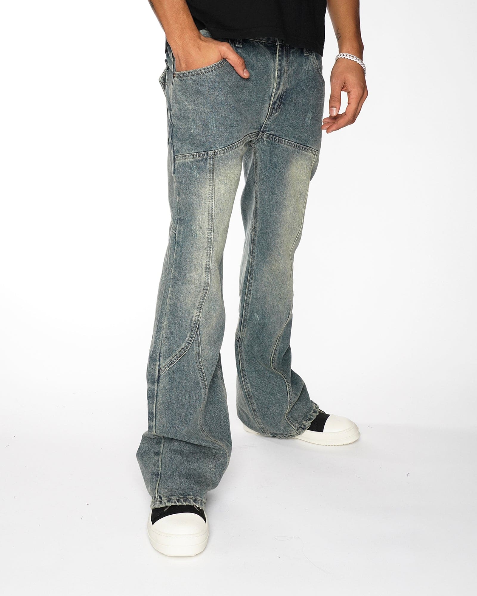 SP10|STICHED RELAXED DENIM