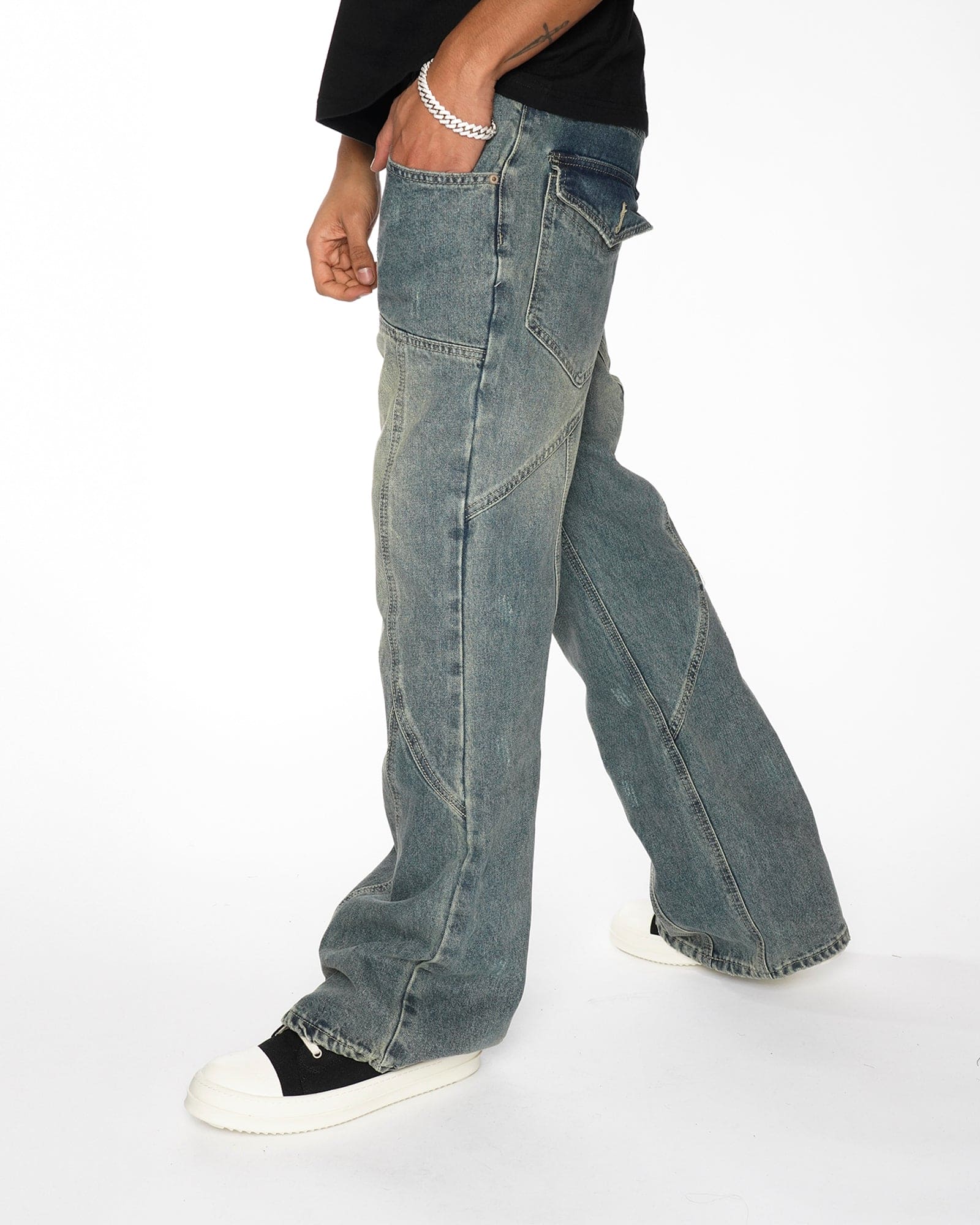 SP10|STICHED RELAXED DENIM