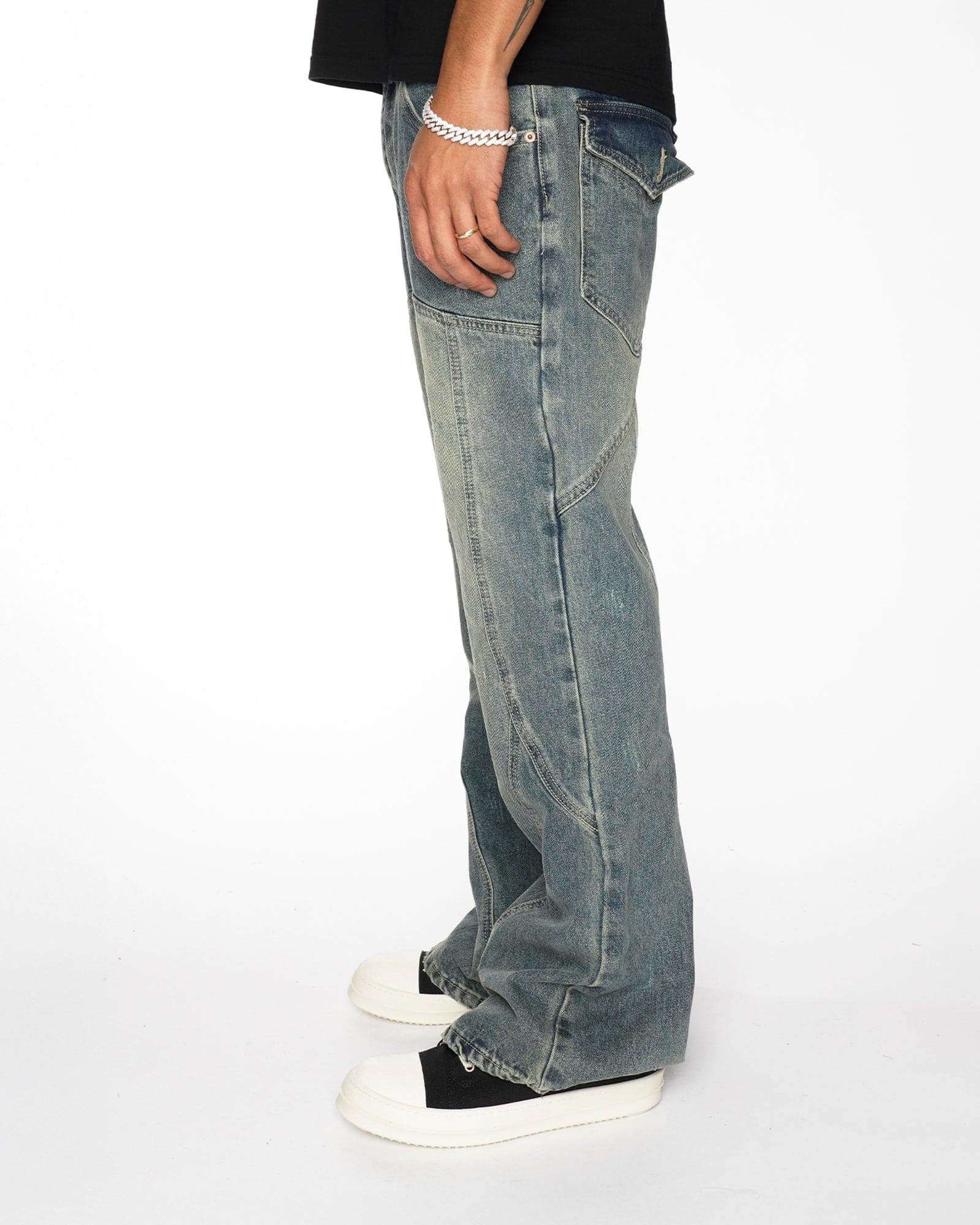 SP10|STICHED RELAXED DENIM