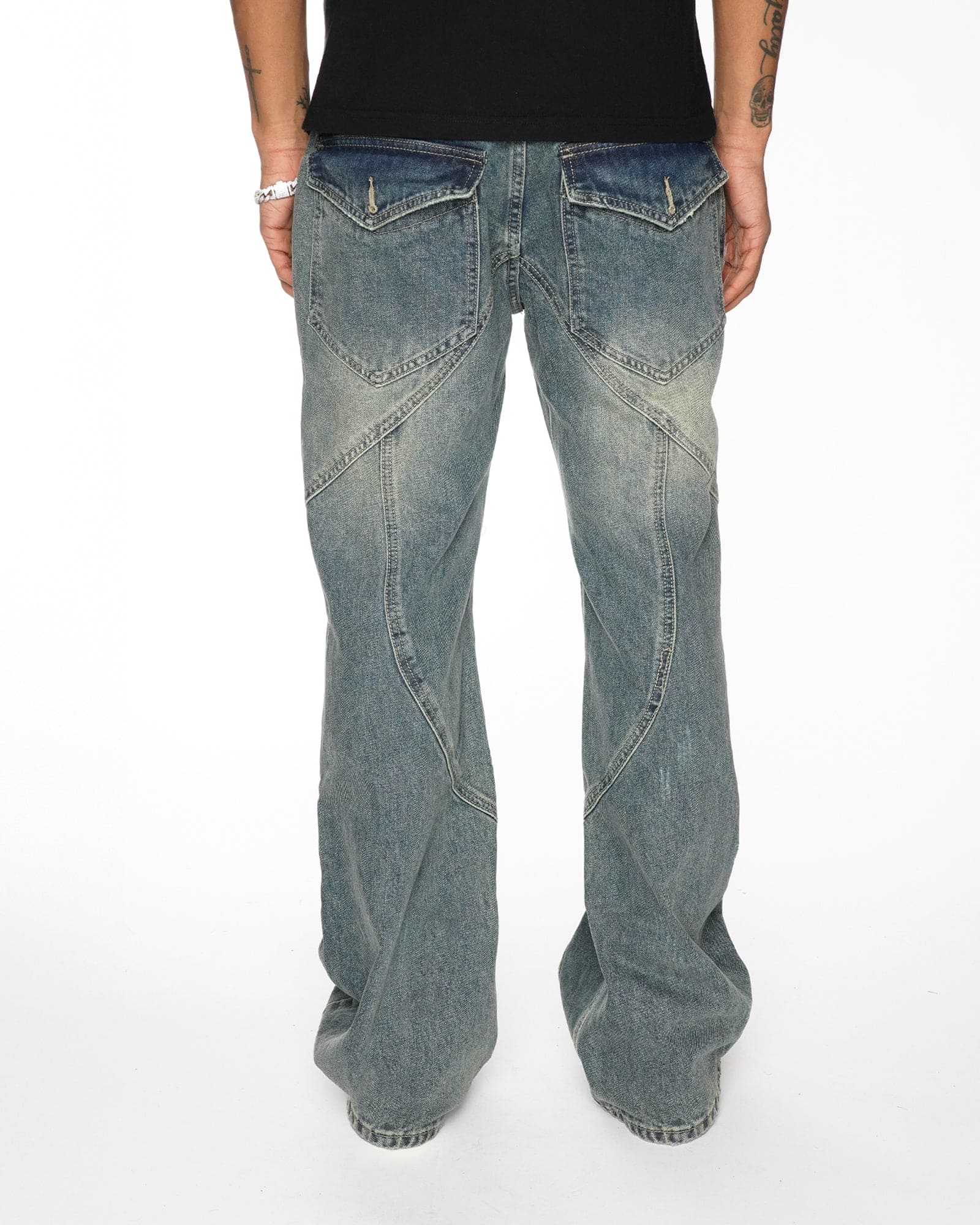 SP10|STICHED RELAXED DENIM