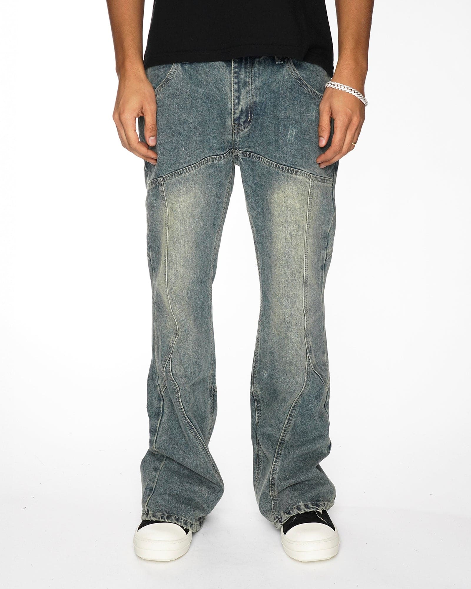 SP10|STICHED RELAXED DENIM