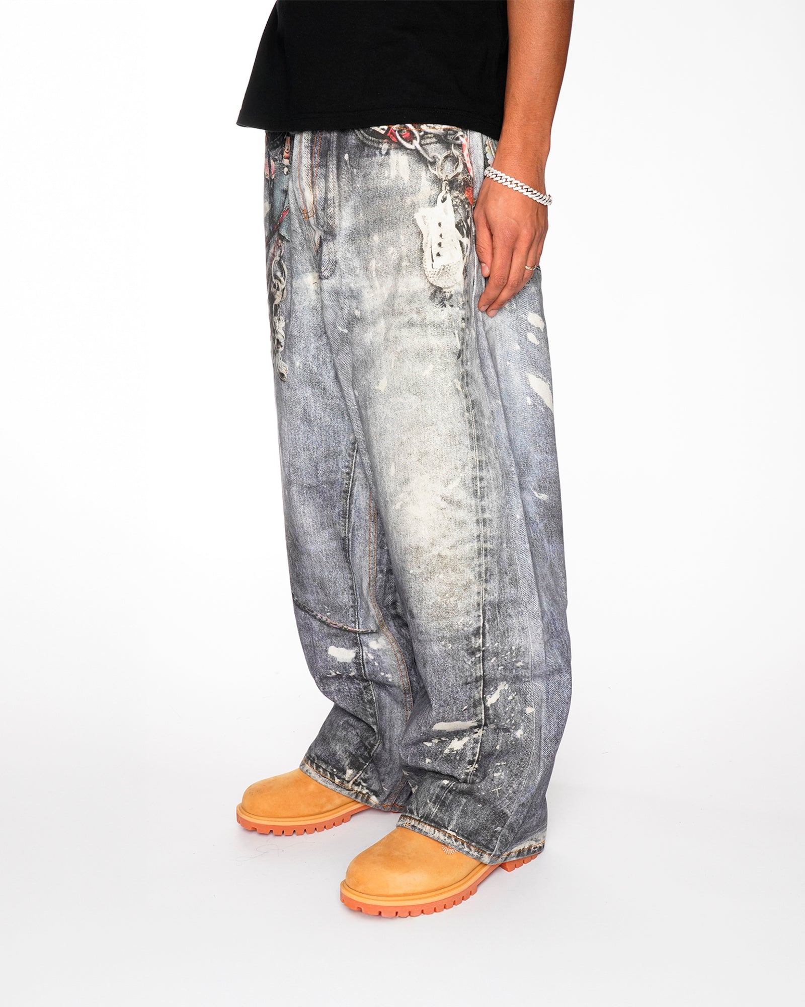 BG12| KEYCHAIN PRINTED BAGGIE PANT